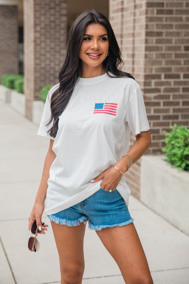 Live Free White Graphic Tee | Elegant Women's Fashion by coolavocek