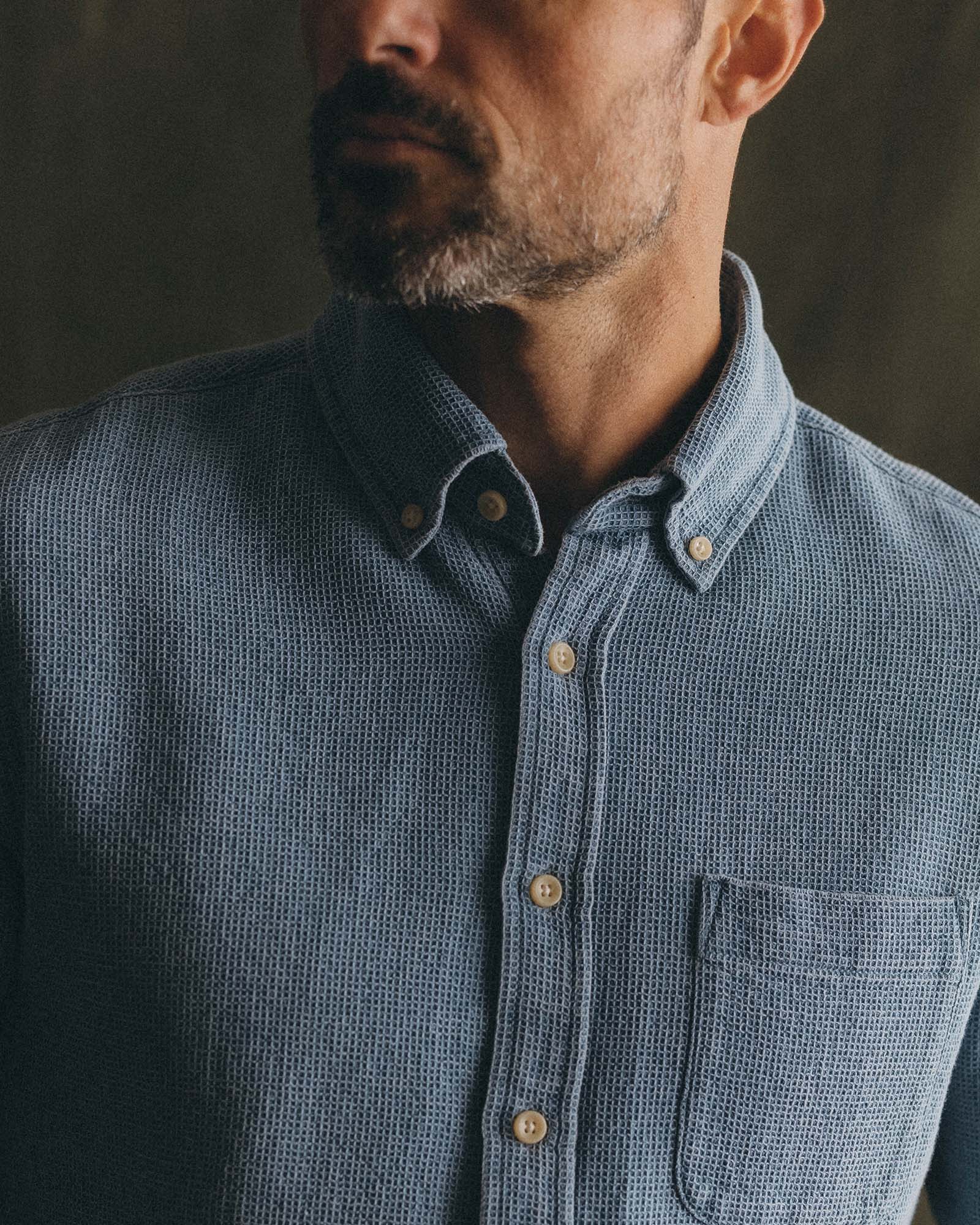 The Jack in Washed Indigo Waffle | Modern Menswear by yycbvcnbmmnbm