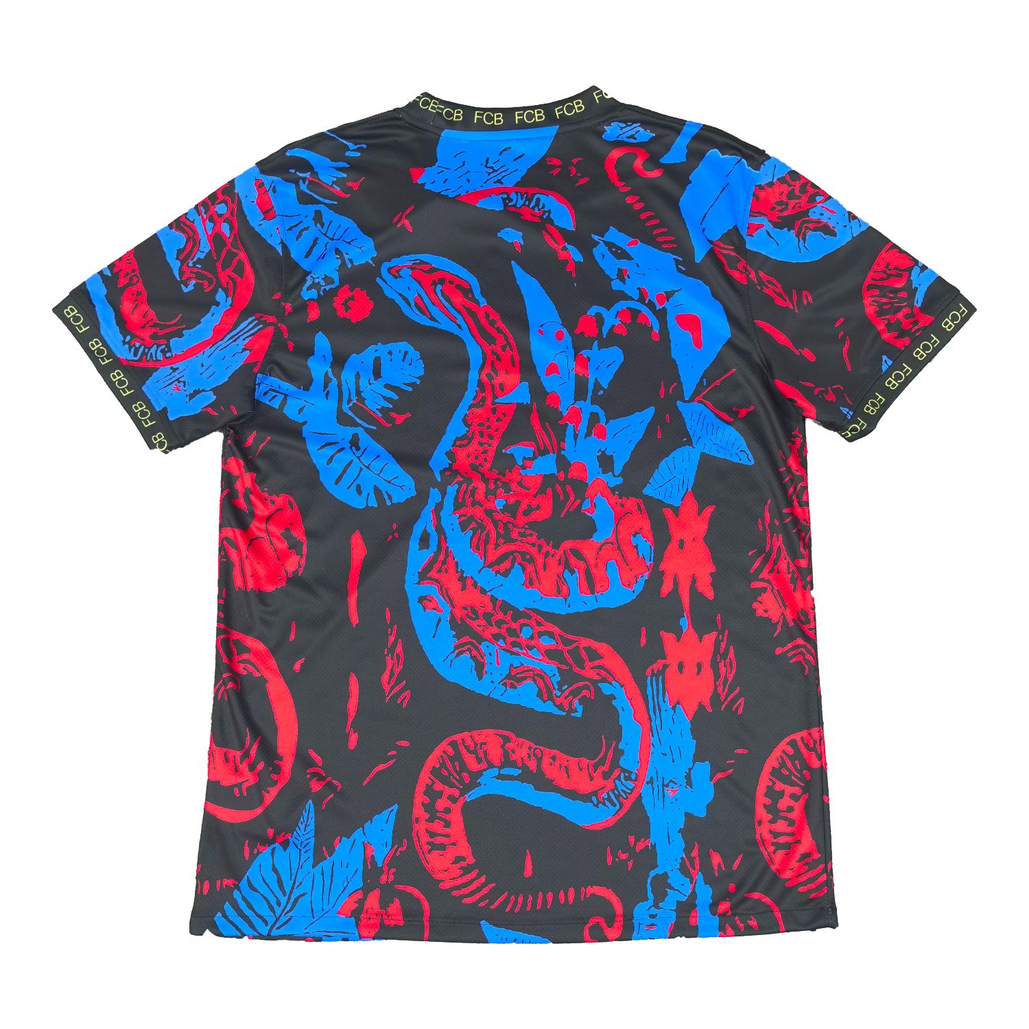 AlphaJersey-Barcelona 25-26 Red Blue Snake Silhouette Pattern Special Jersey - Fans Version