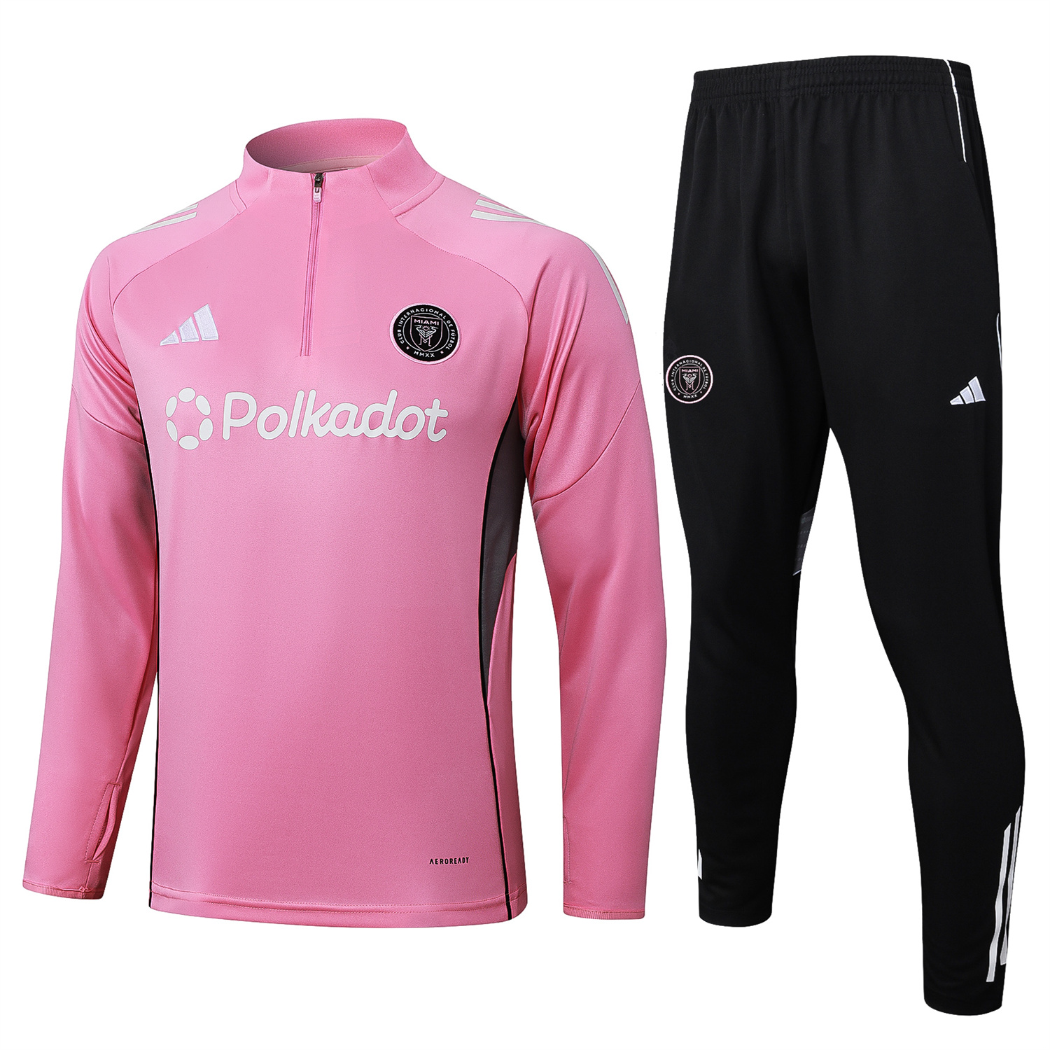 AlphaJersey-INT M.A.M 25-26 Long Sleeves Training Set - Pink Top & Black Pants