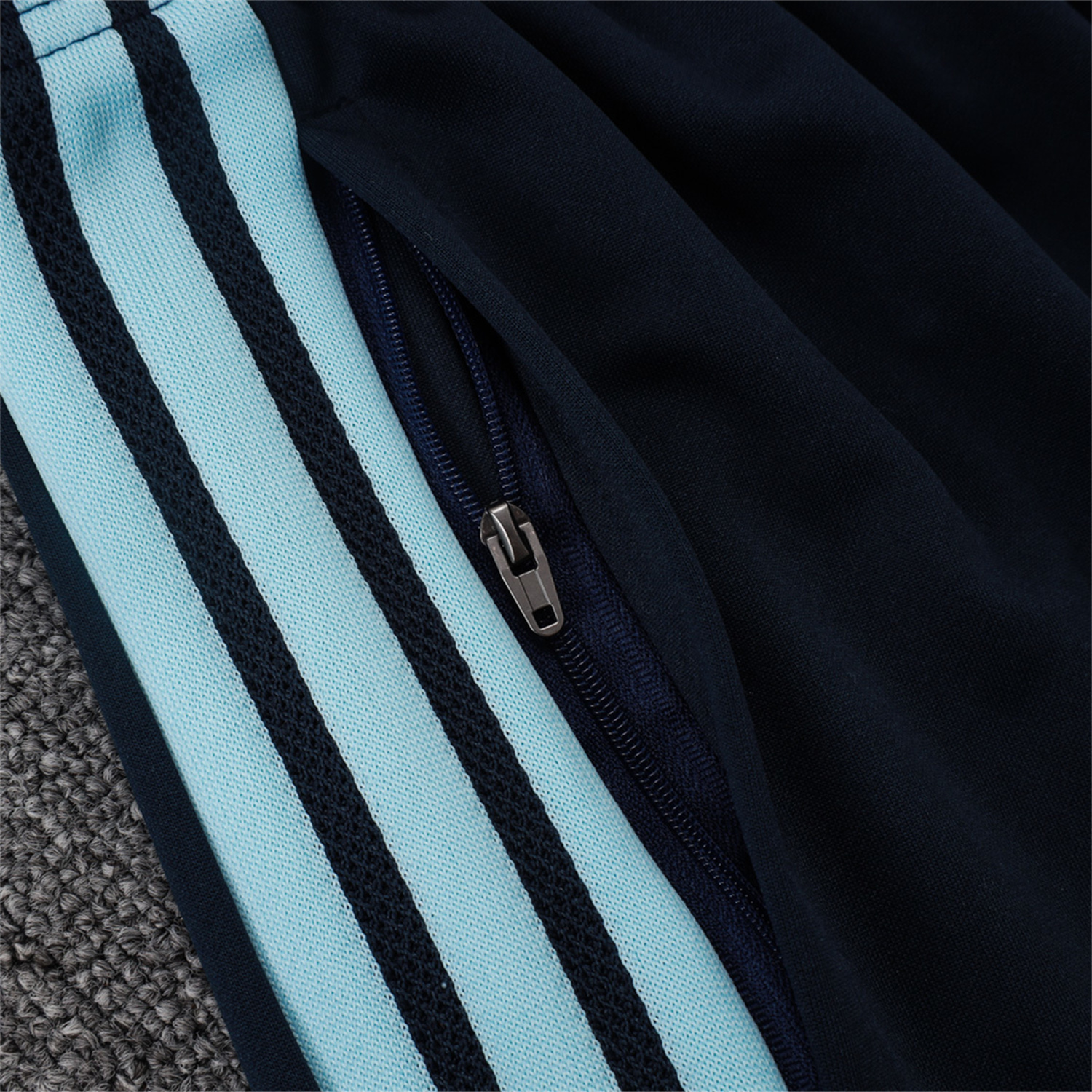 AlphaJersey-Argentina 25-26 Windbreaker Training Set - Light Blue Top and Black Pants