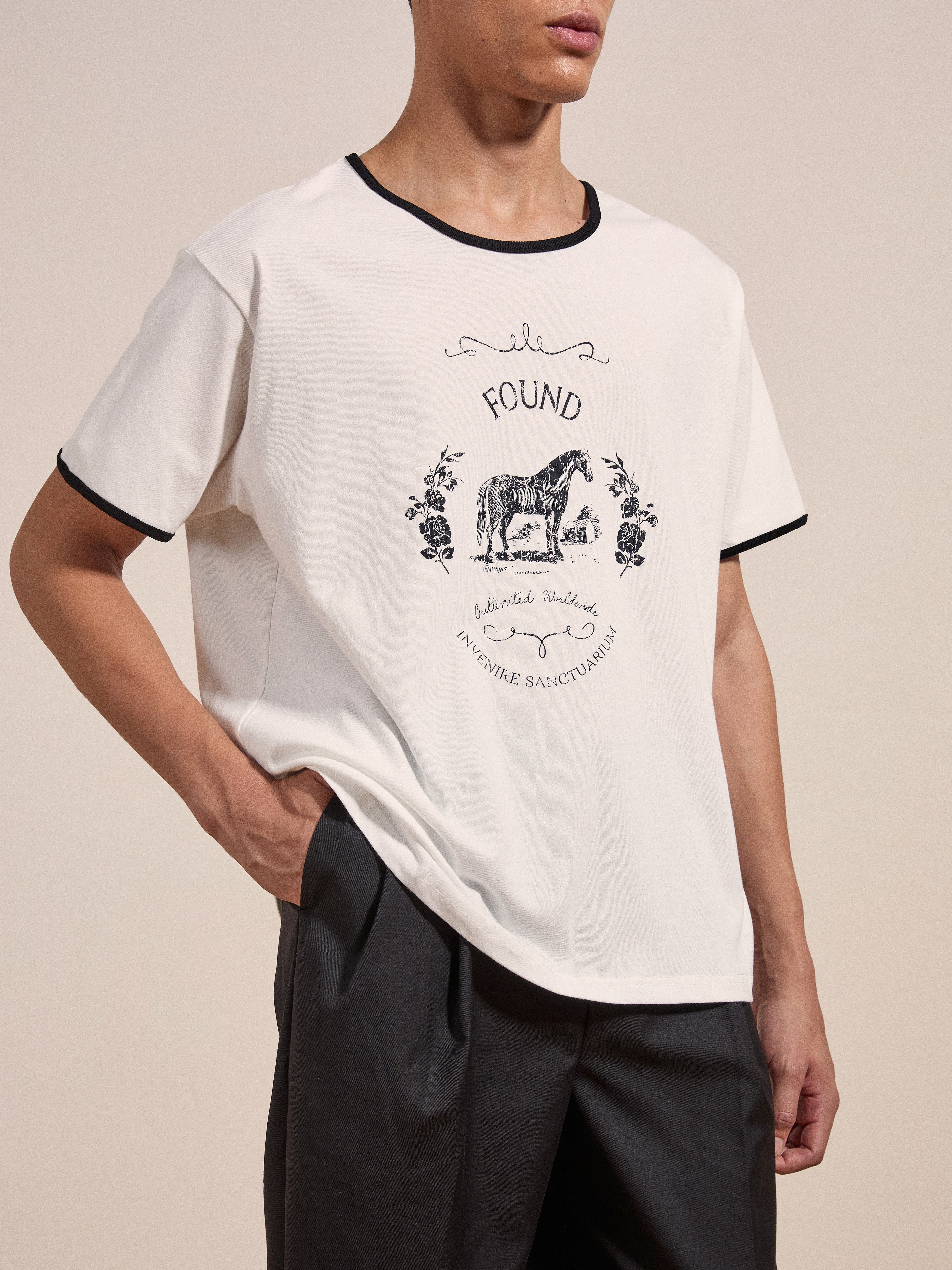Horse Crest Ringer Tee | Modern Menswear by yycbvcnbmmnbm
