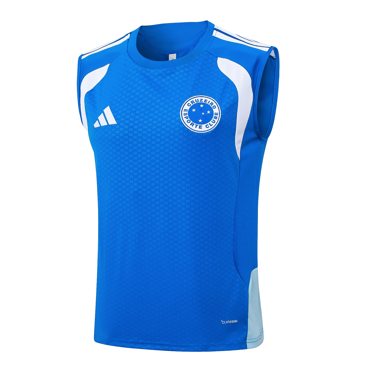 AlphaJersey-Cruzeiro 25-26 Vest Training Set - Ocean Blue Vest and Dark Blue Shorts