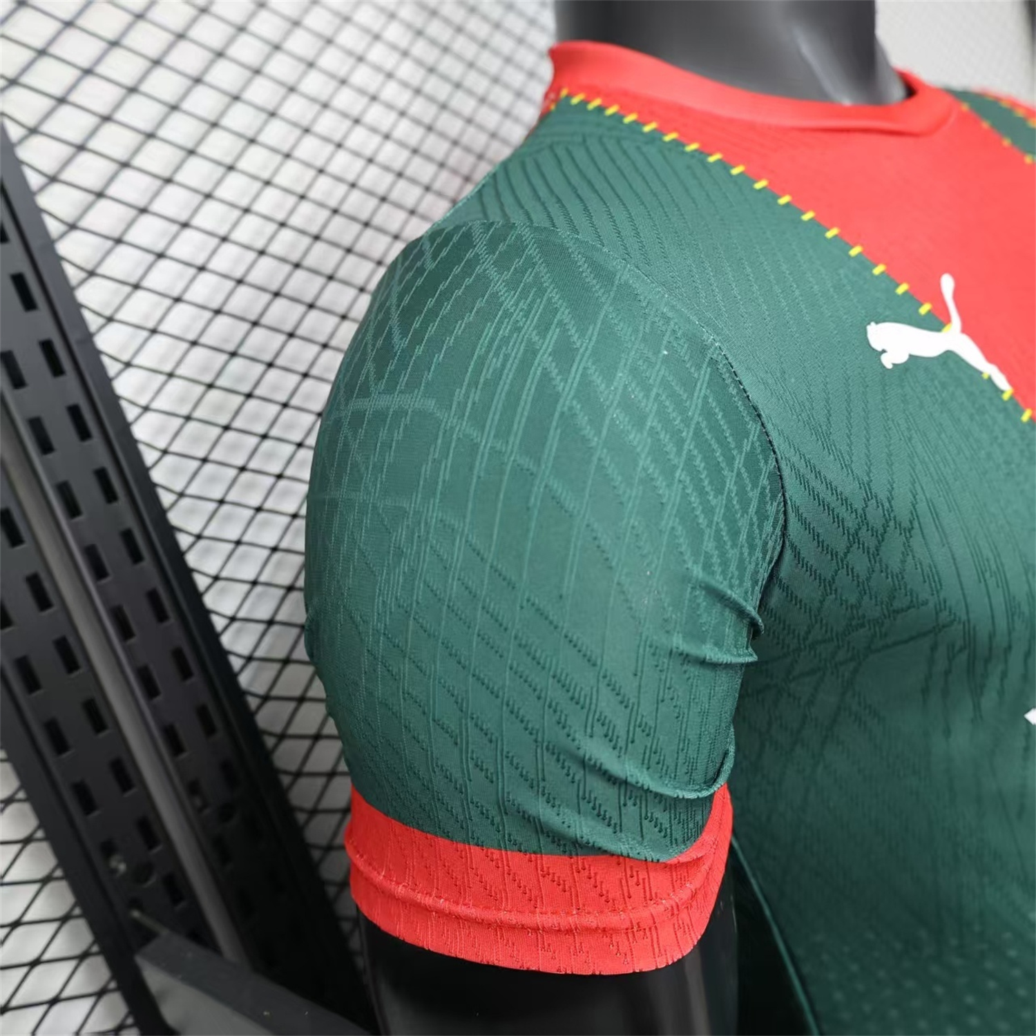 AlphaJersey-Marseille 25-26 Dark Green And Red Jersey -Player Version
