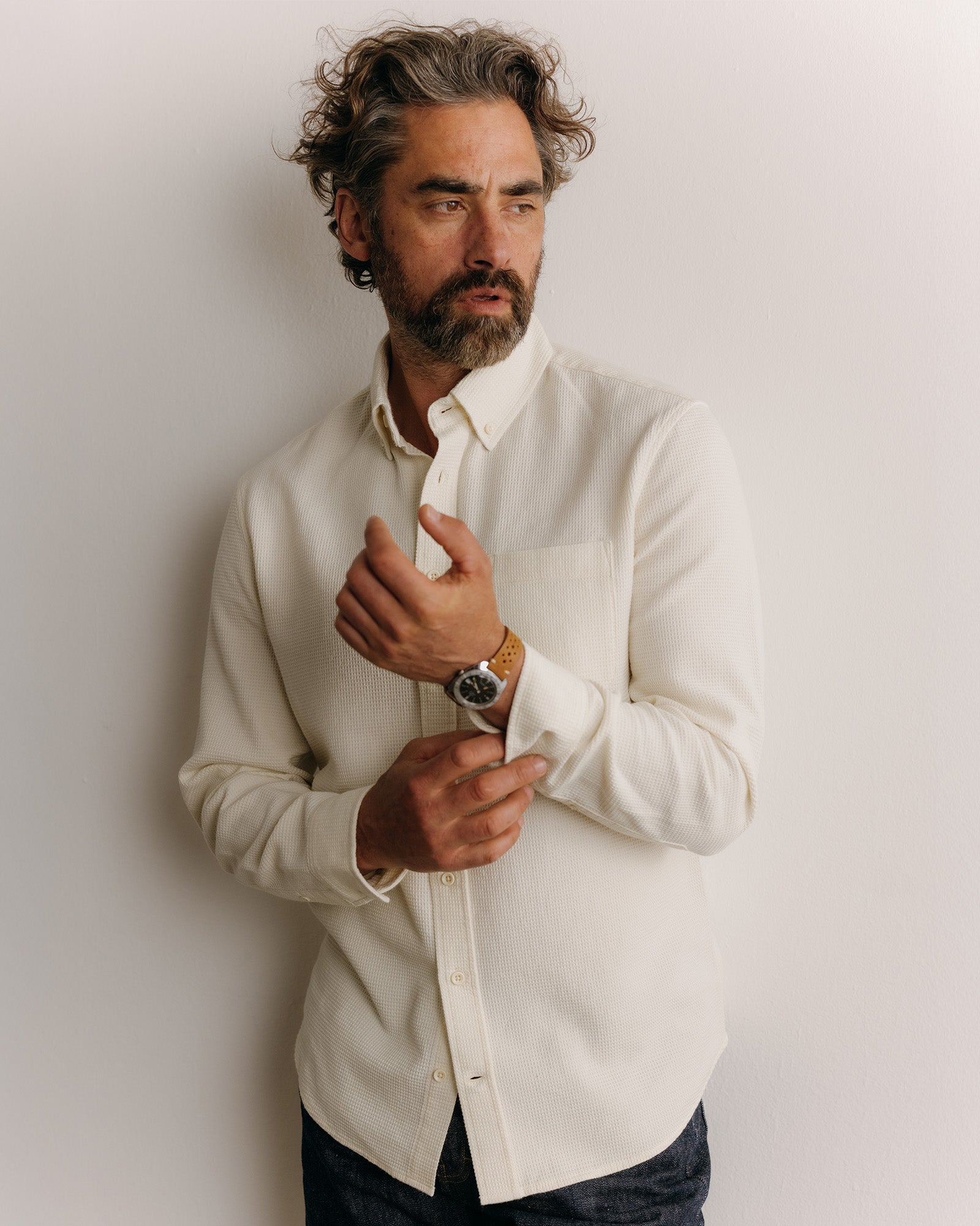 The Jack in Vintage White Waffle | Modern Menswear by yycbvcnbmmnbm