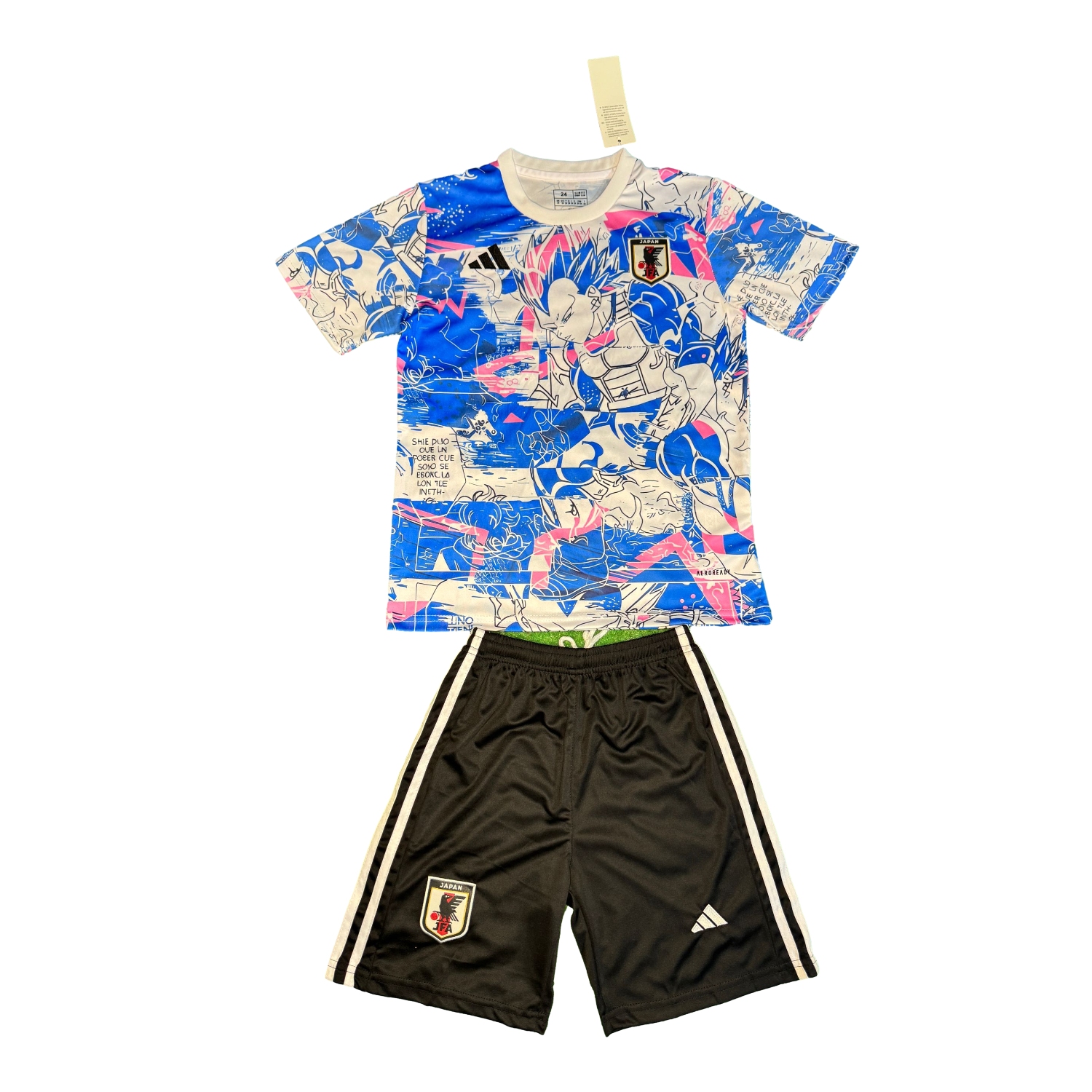 AlphaJersey-Japan 25-26 Vegeta Blue & White Special Kids Kit