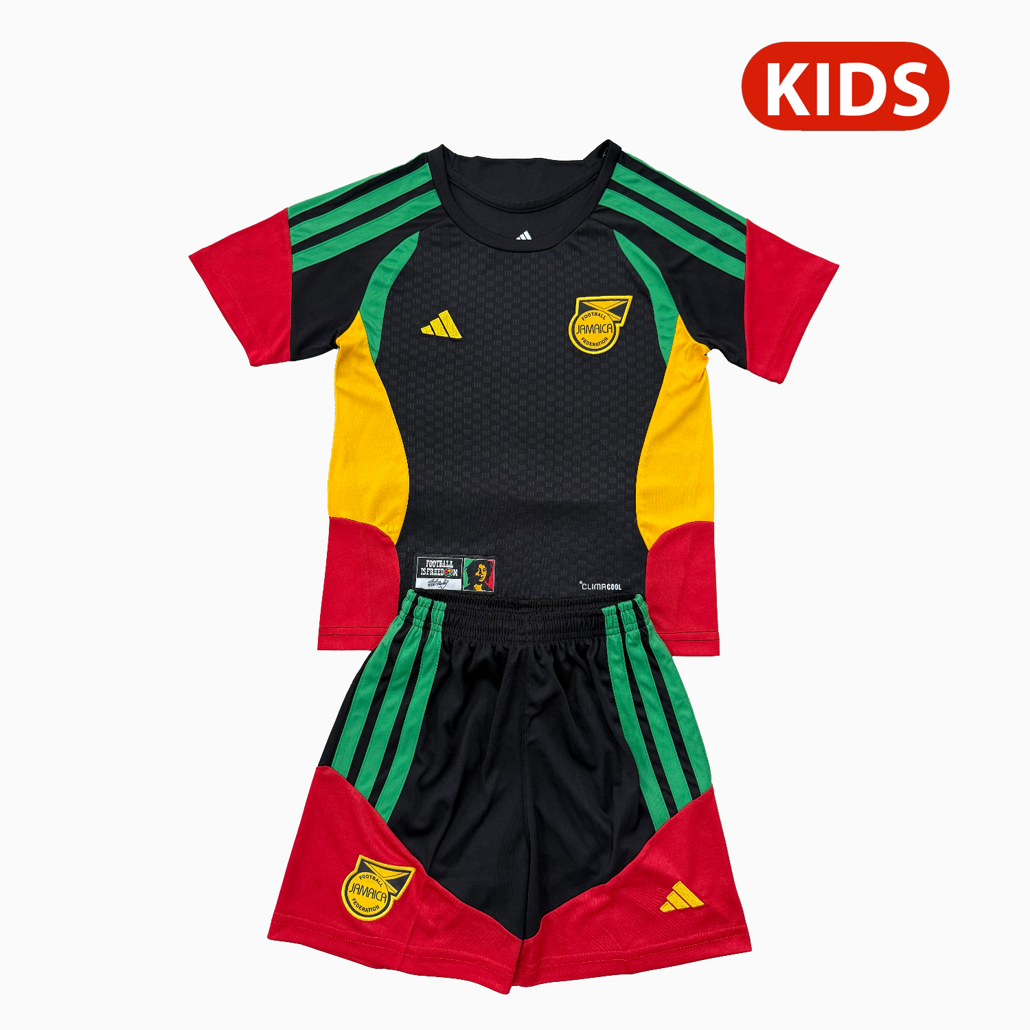 AlphaJersey-Jamaica 2026 Black Training Kids Kit