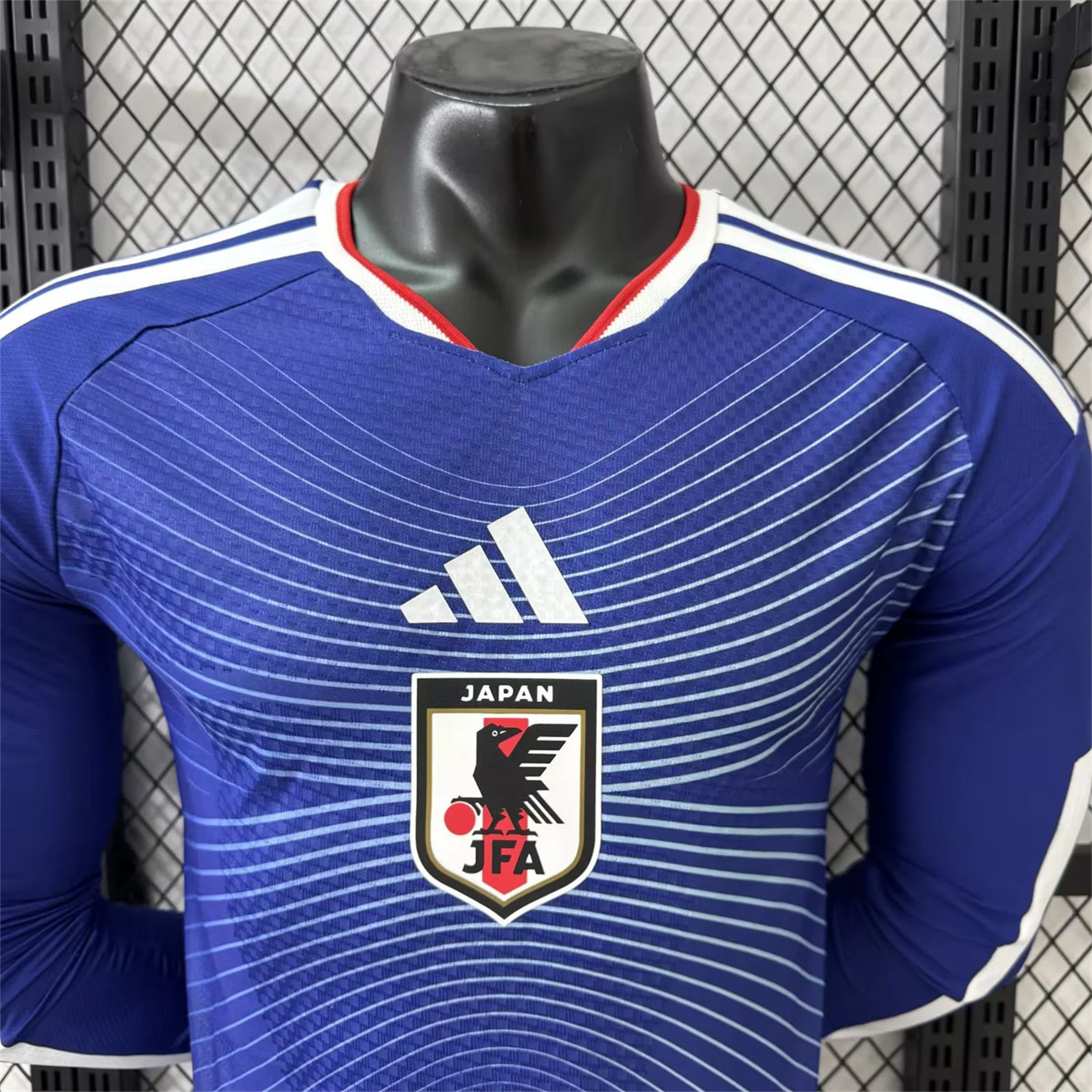AlphaJersey-Japan 2026 Home Deep Blue Long Sleeves Jersey - Player Version