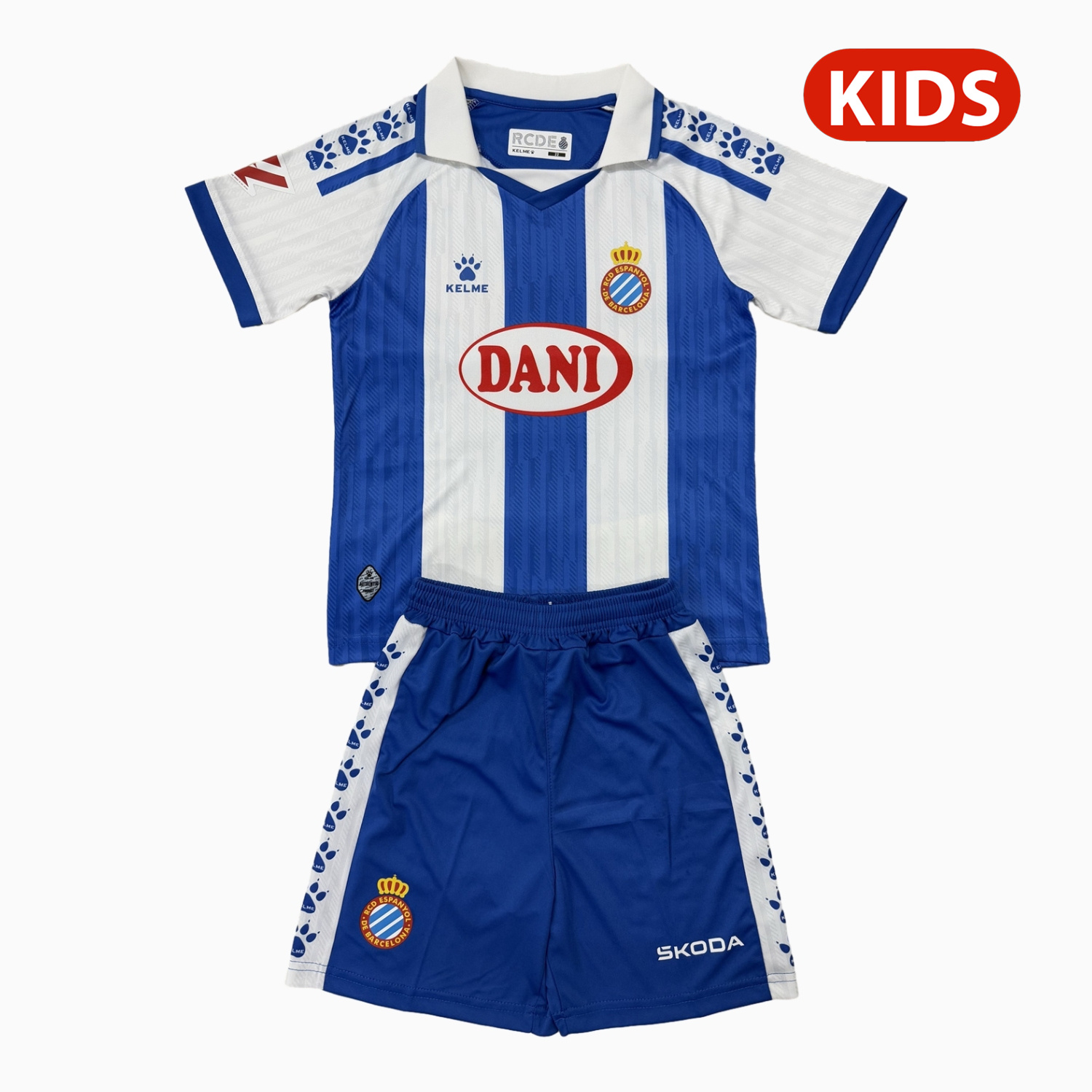 AlphaJersey-RCD Espanyol 25-26 Home Kids Kit