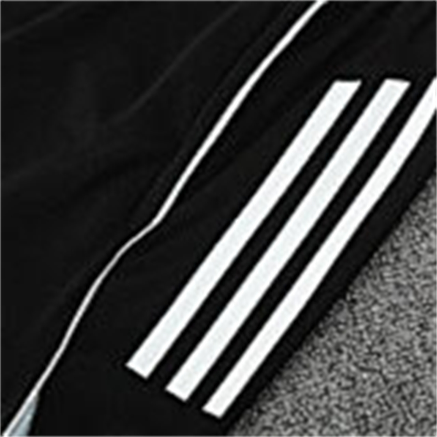 AlphaJersey-Real Madrid 25-26 Short-Sleeve Training Set - Light Grey Stripes Black Top & Black Shorts