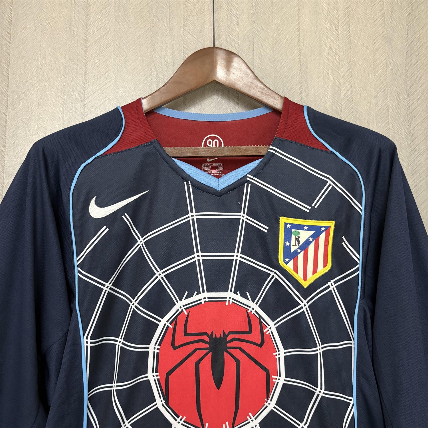 AlphaJersey-Retro Atletico Madrid 2004-05 Away Long Sleeves Jersey - S.p.i.d.e.r M.a.n
