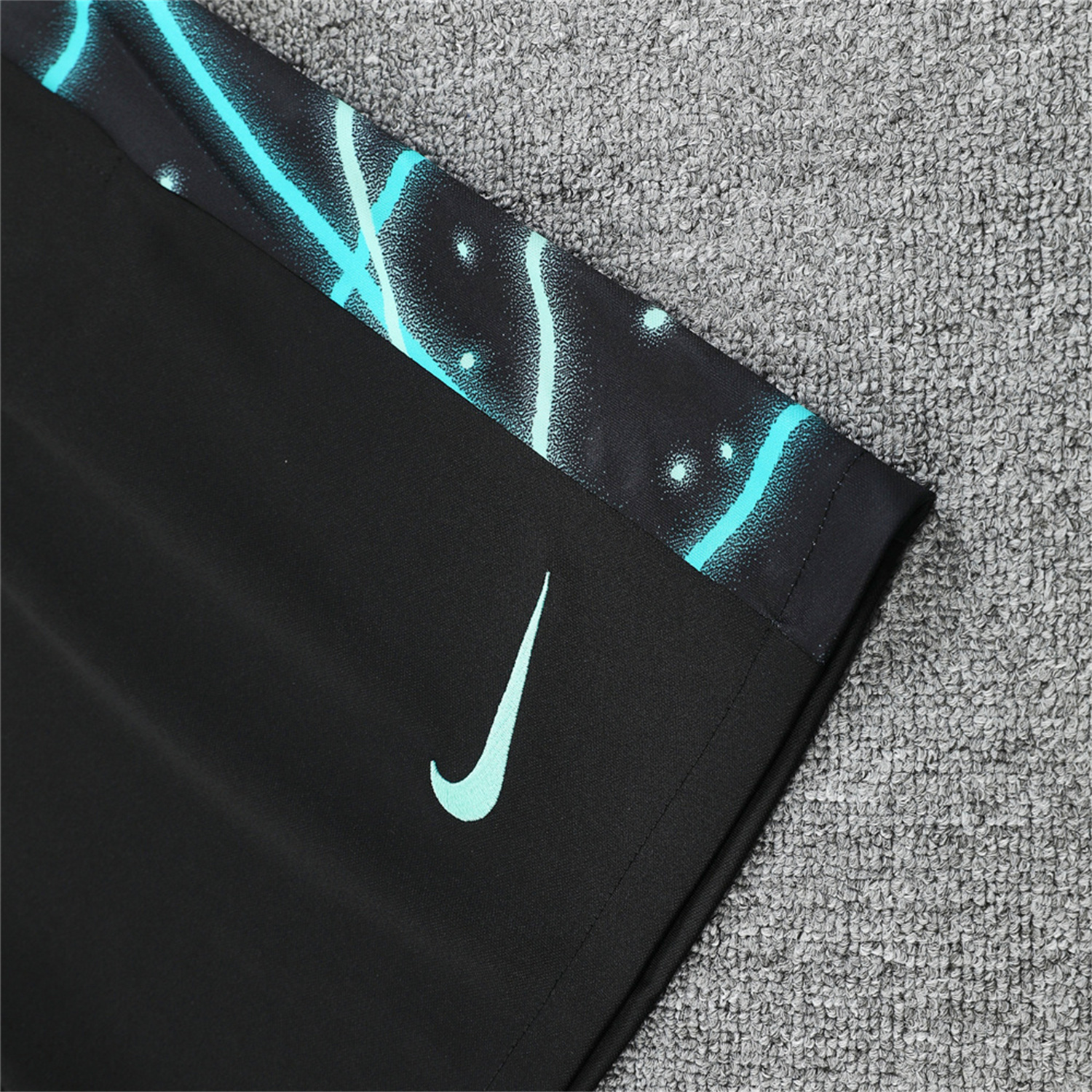 AlphaJersey-Inter Milan 25-26 Vest Training Set - Blue Fluorescent Rays Black Vest & Black Shorts