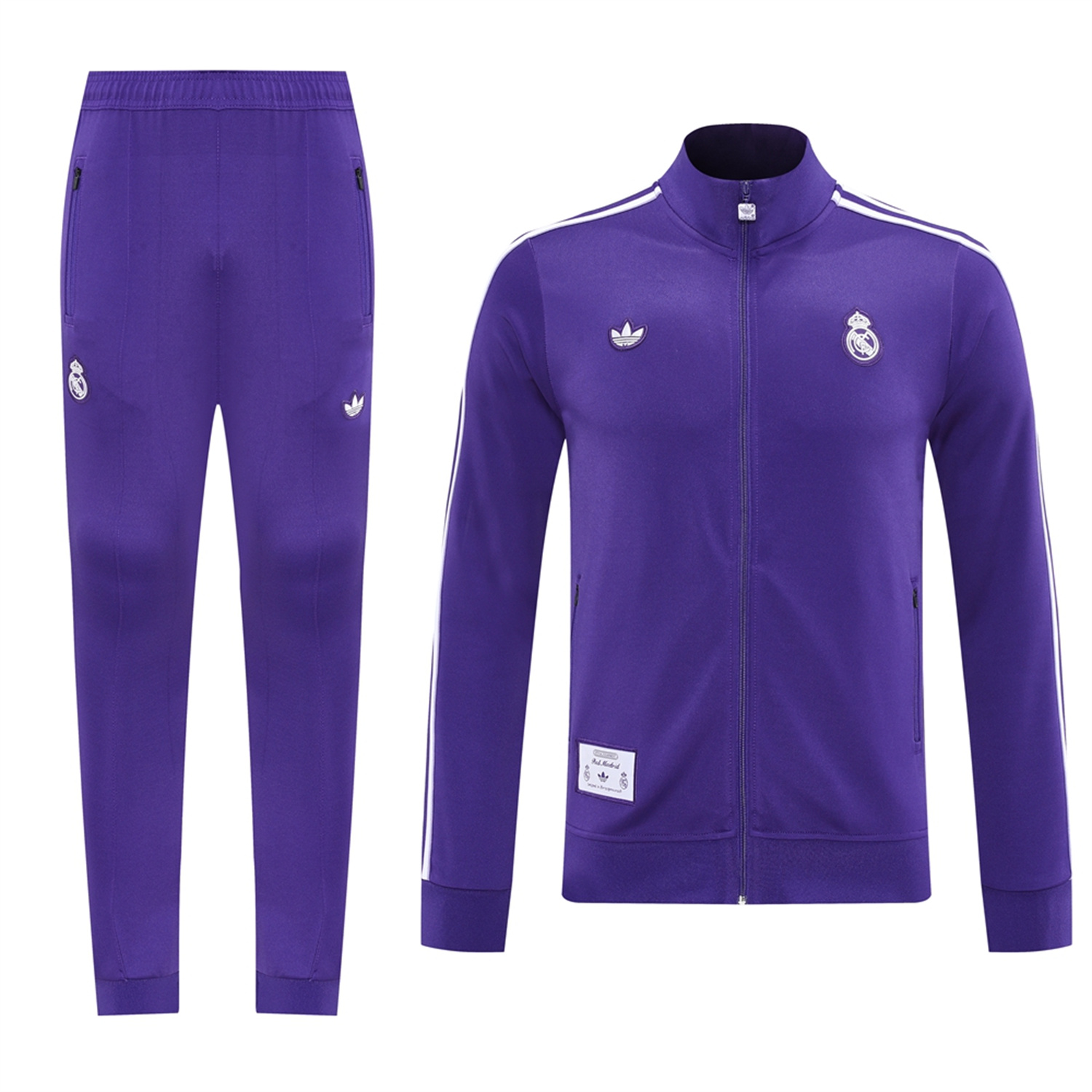 AlphaJersey-Real Madrid 25-26 Purple Terrace Icon Jacket Training Tracksuit - Purple Jackets & Pants