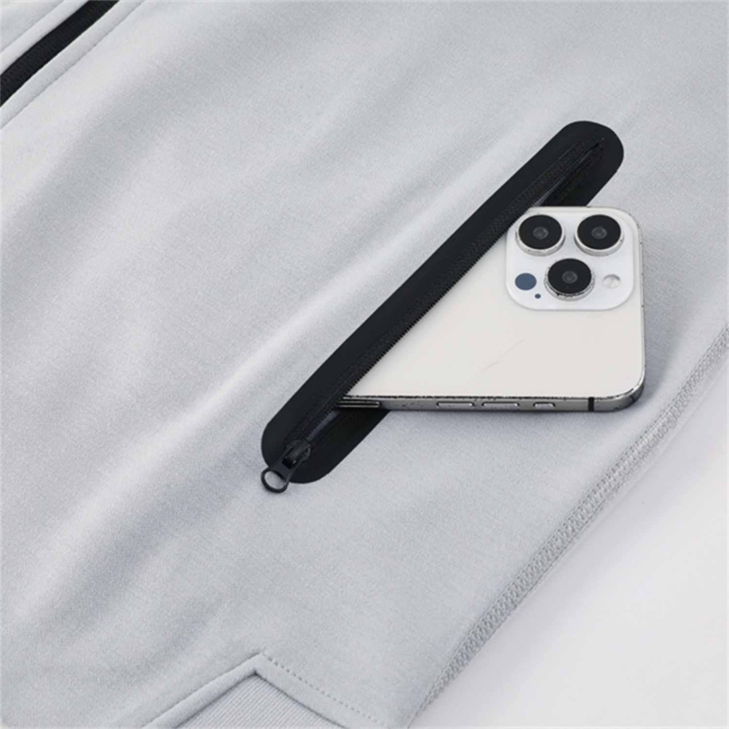 AlphaJersey-Barcelona 25-26 Hooded Jacket Training Tracksuit - Grey Jackets & Pants
