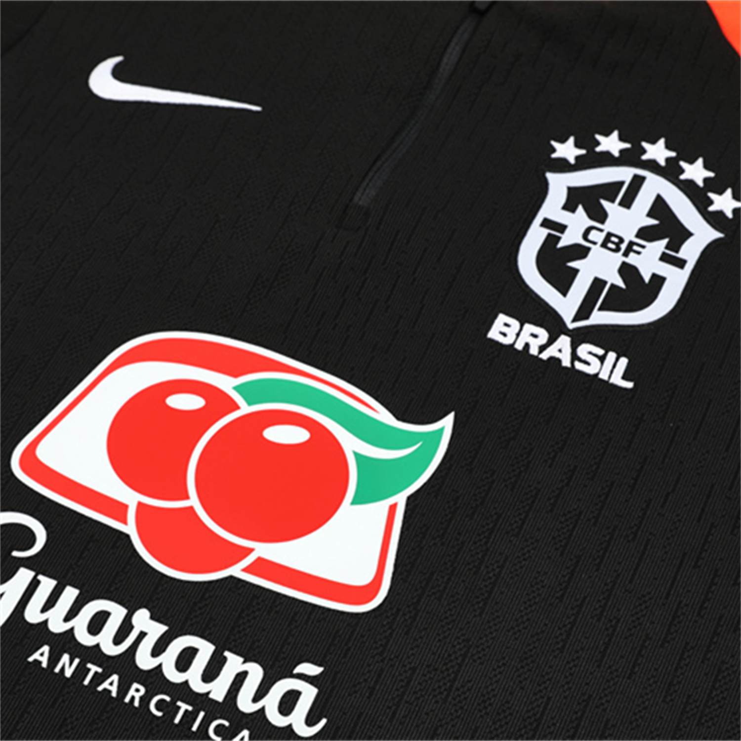 AlphaJersey-Brazil 25-26 Long Sleeve Training Set - Player Version - Black Top and Pants