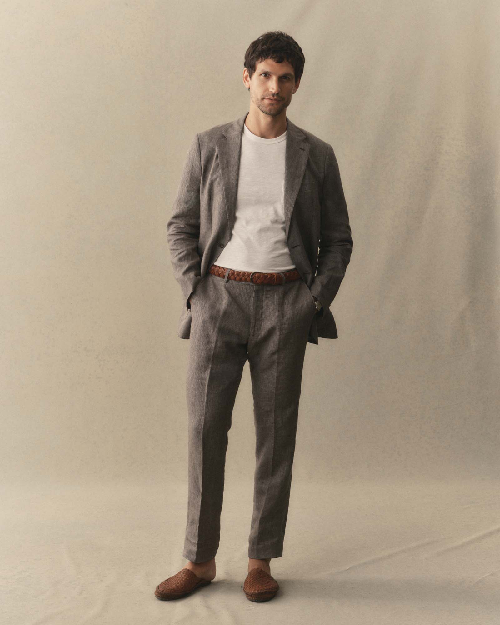 The Stevens Trouser in Morel Micro Check | Modern Menswear by yycbvcnbmmnbm