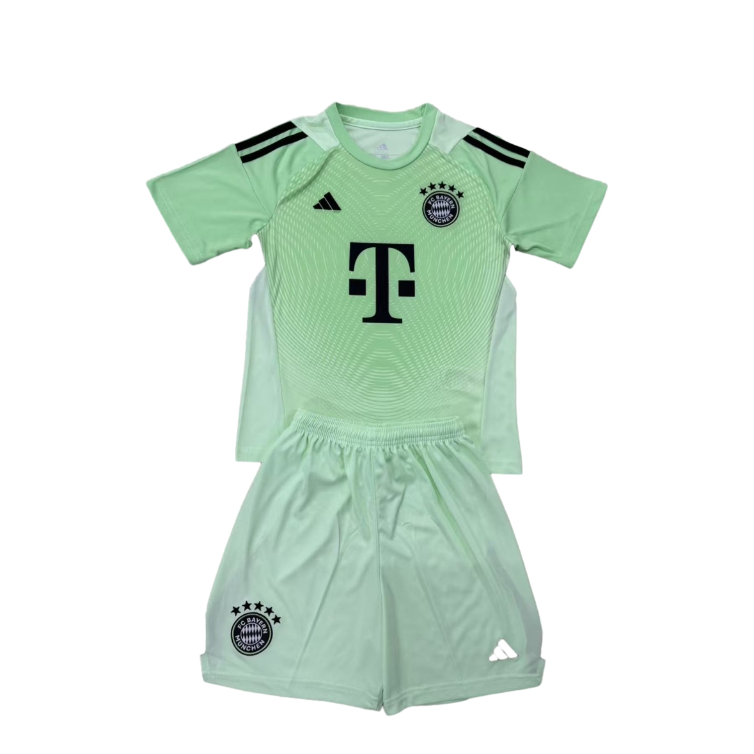 AlphaJersey-Bayern Munich 25-26 Green Goalkeeper Men's Adult Jersey Set - Fans Version