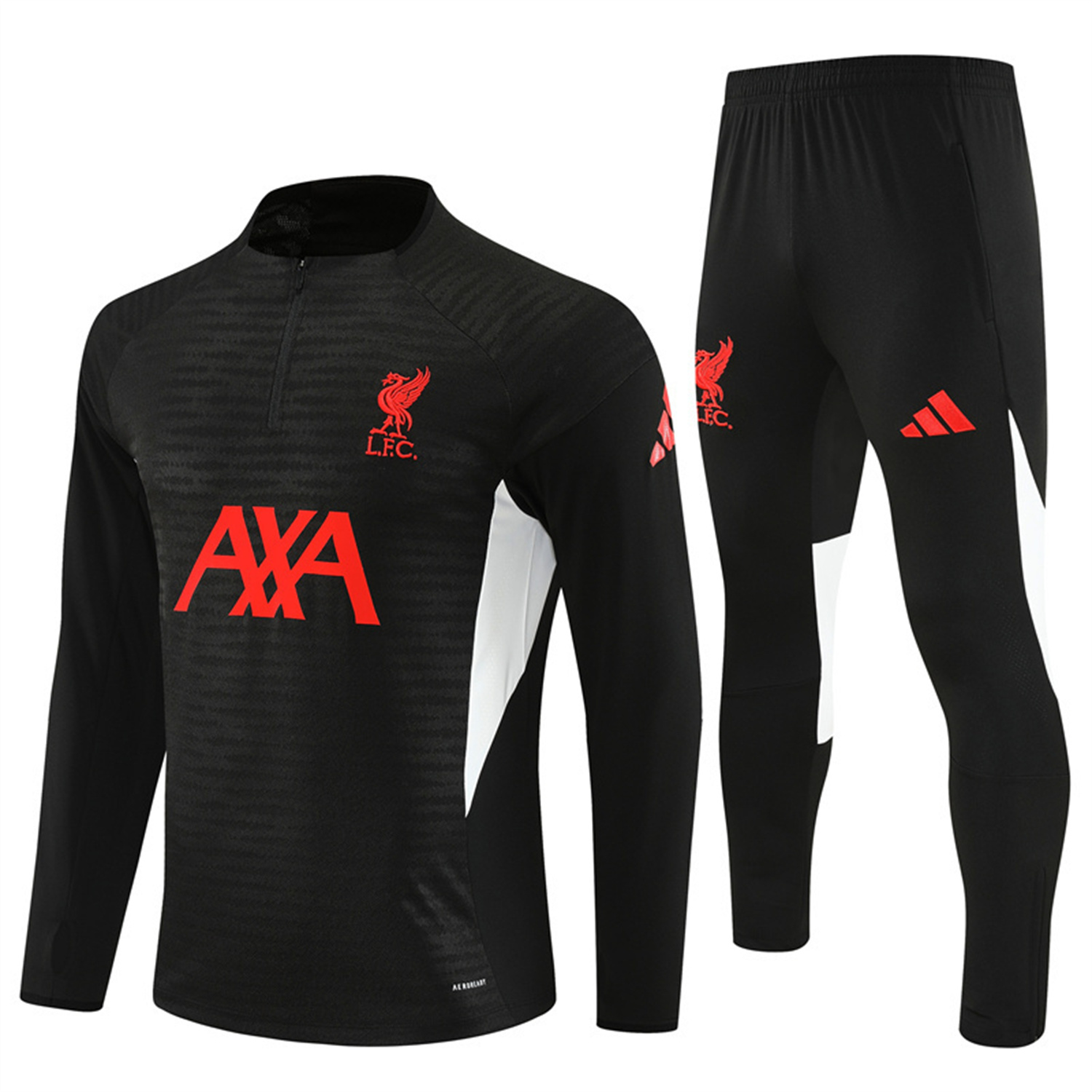AlphaJersey-Liver.pool 25-26 Long Sleeve Training Set - Player Version - Black Top & Black Pants