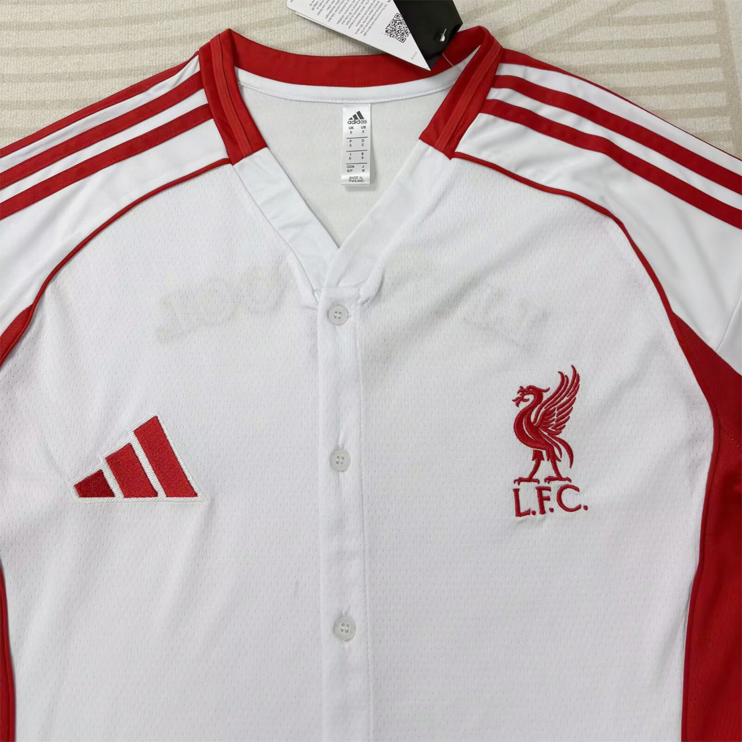 AlphaJersey-Liver.pool 25-26 White Baseball Jersey