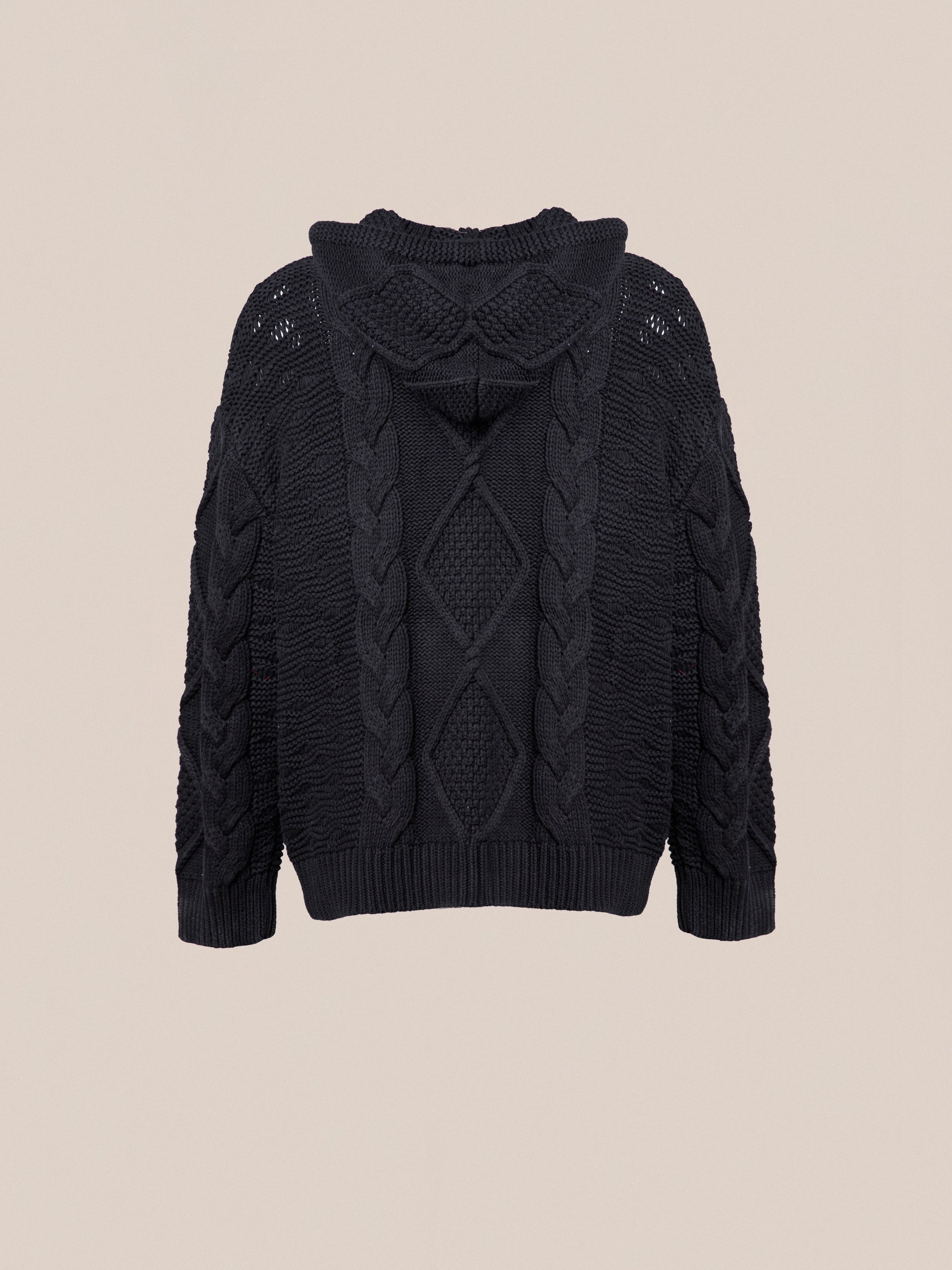 Zip Up Cable Knit Hoodie | Modern Menswear by yycbvcnbmmnbm