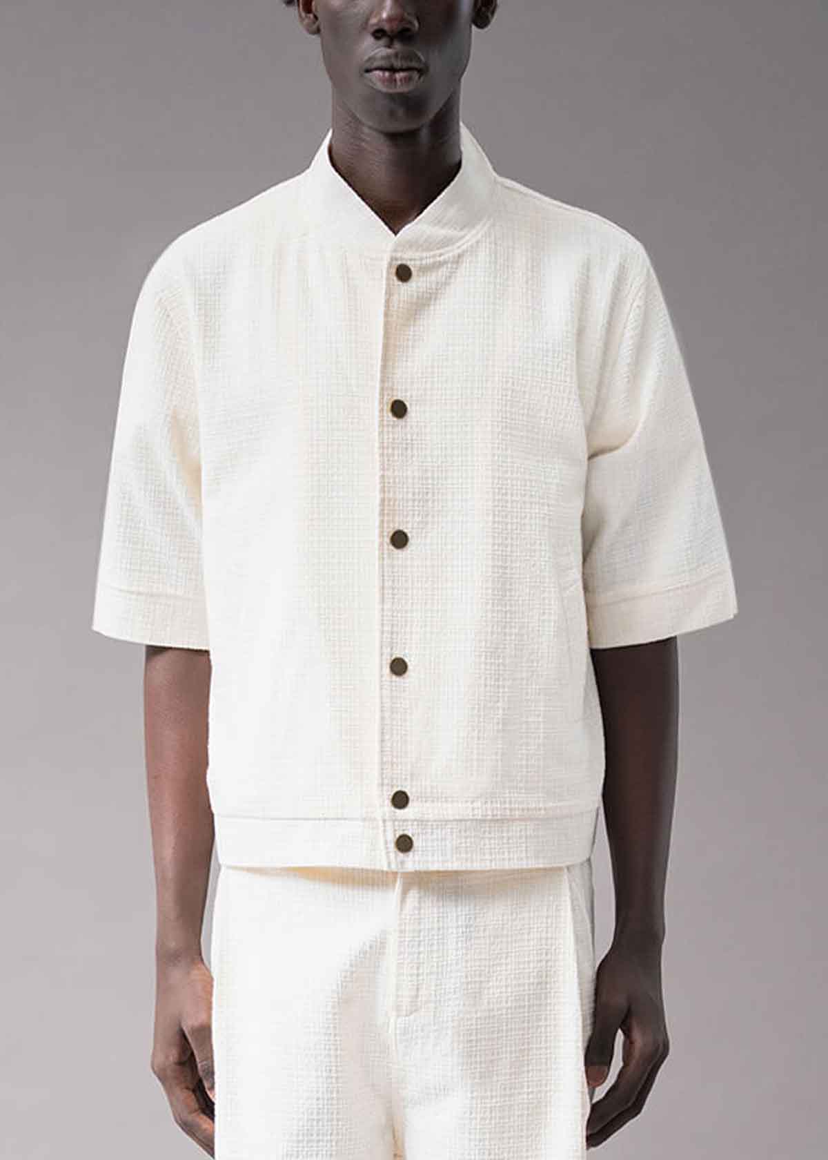 Off White Grid Meso Jkt | Modern Menswear by yycbvcnbmmnbm