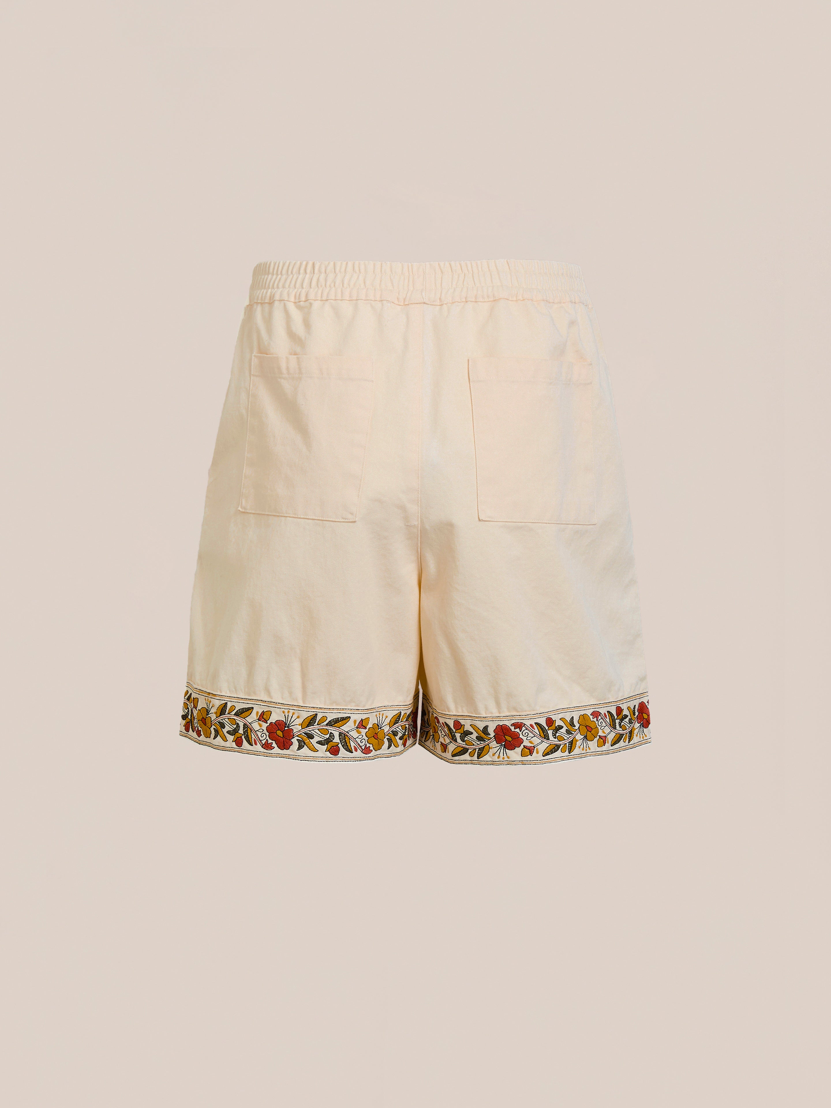 Kantha Floral Work Shorts | Modern Menswear by yycbvcnbmmnbm