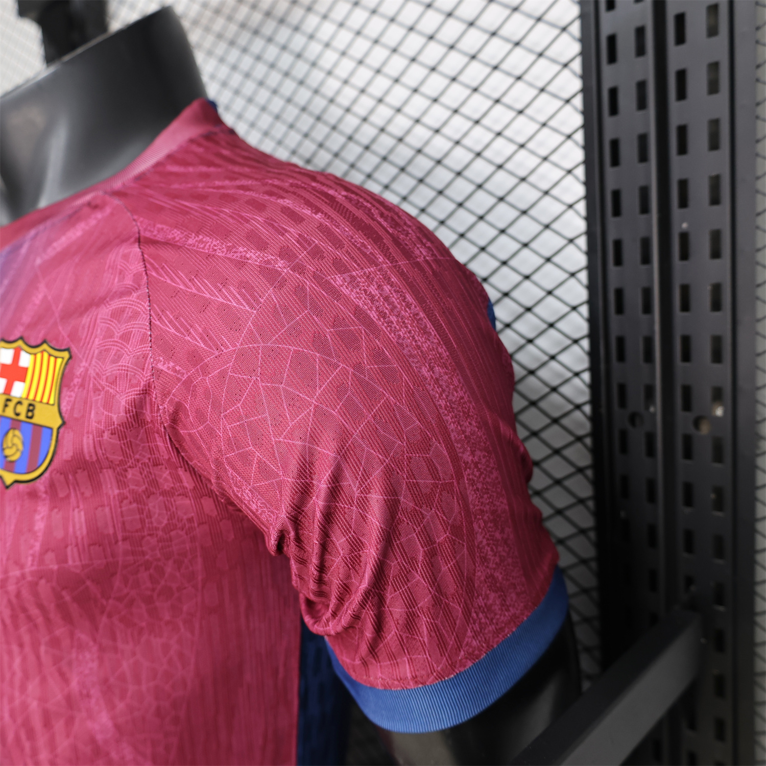 AlphaJersey-Barcelona 25-26 Red And Blue Gradient Special White Jersey - Player Version