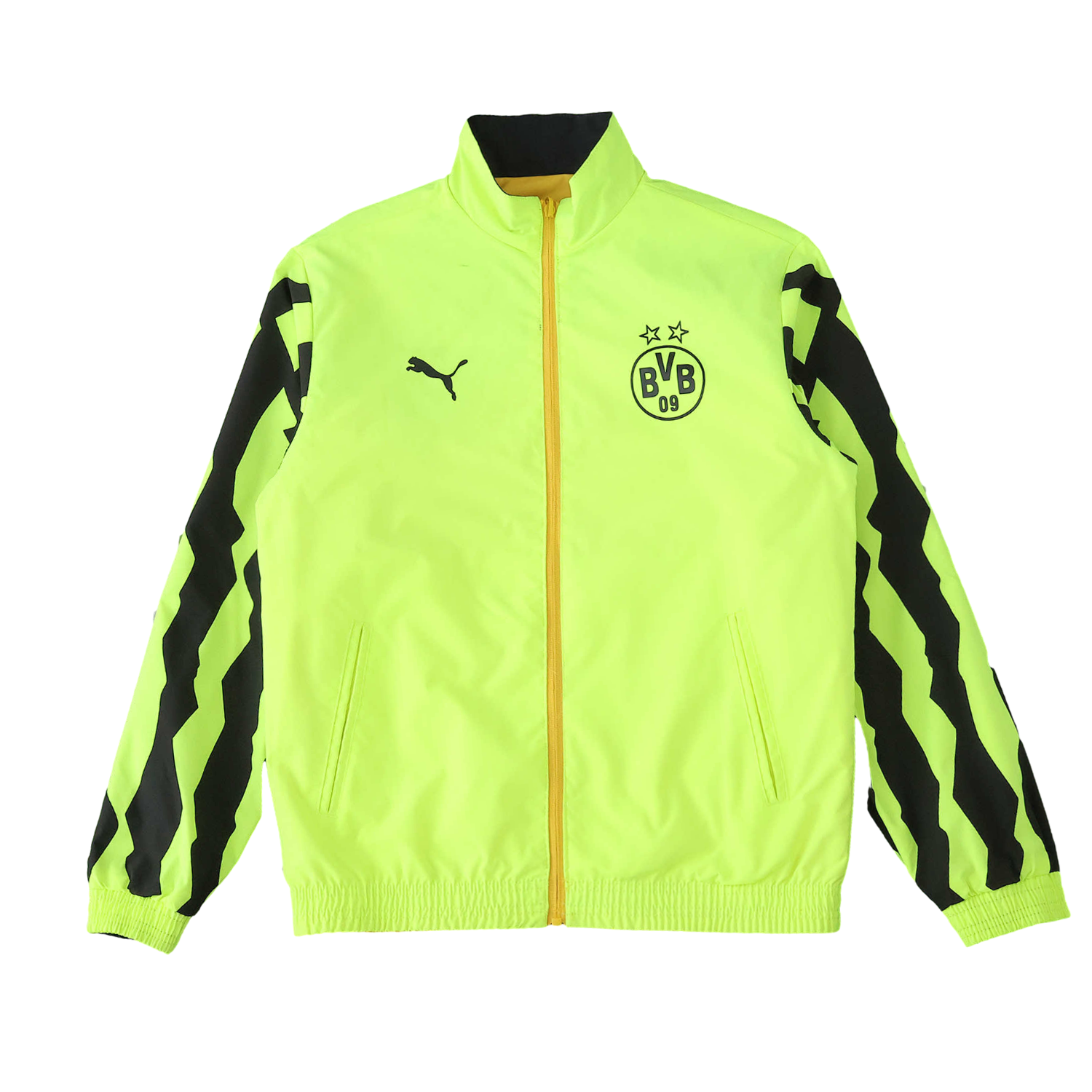 AlphaJersey-Dortmund 25-26 Double Sided Reversible Windbreaker - Green & Yellow