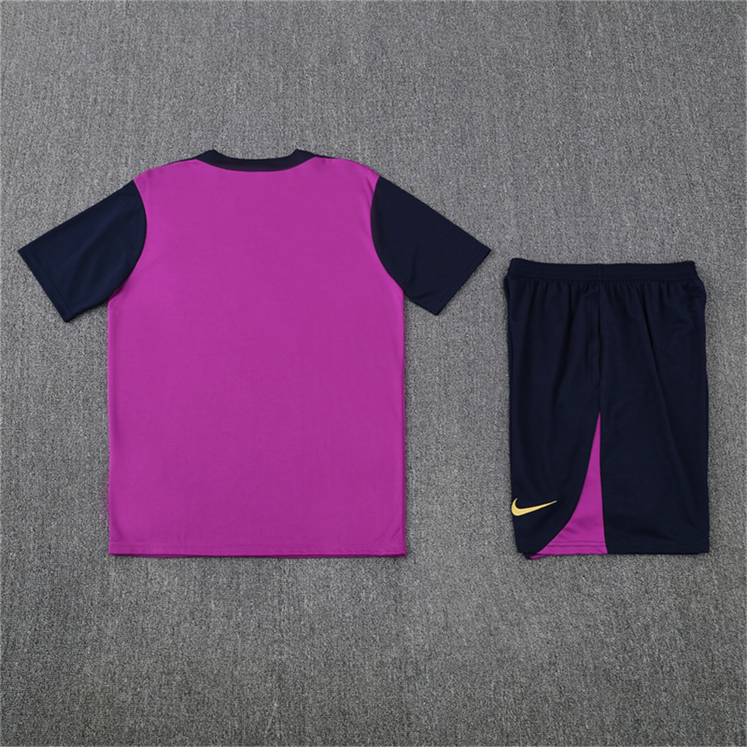 AlphaJersey-Barcelona 25-26 Short-Sleeve Training Set - Purple Top & Deep Blue Shorts
