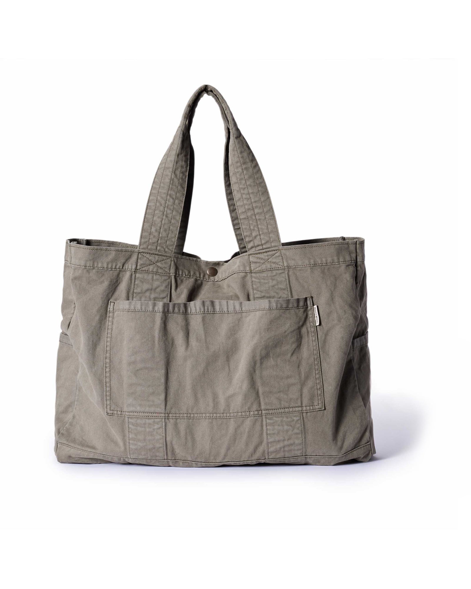 The Foundation Tote in Organic Smoked Olive | Modern Menswear by yycbvcnbmmnbm