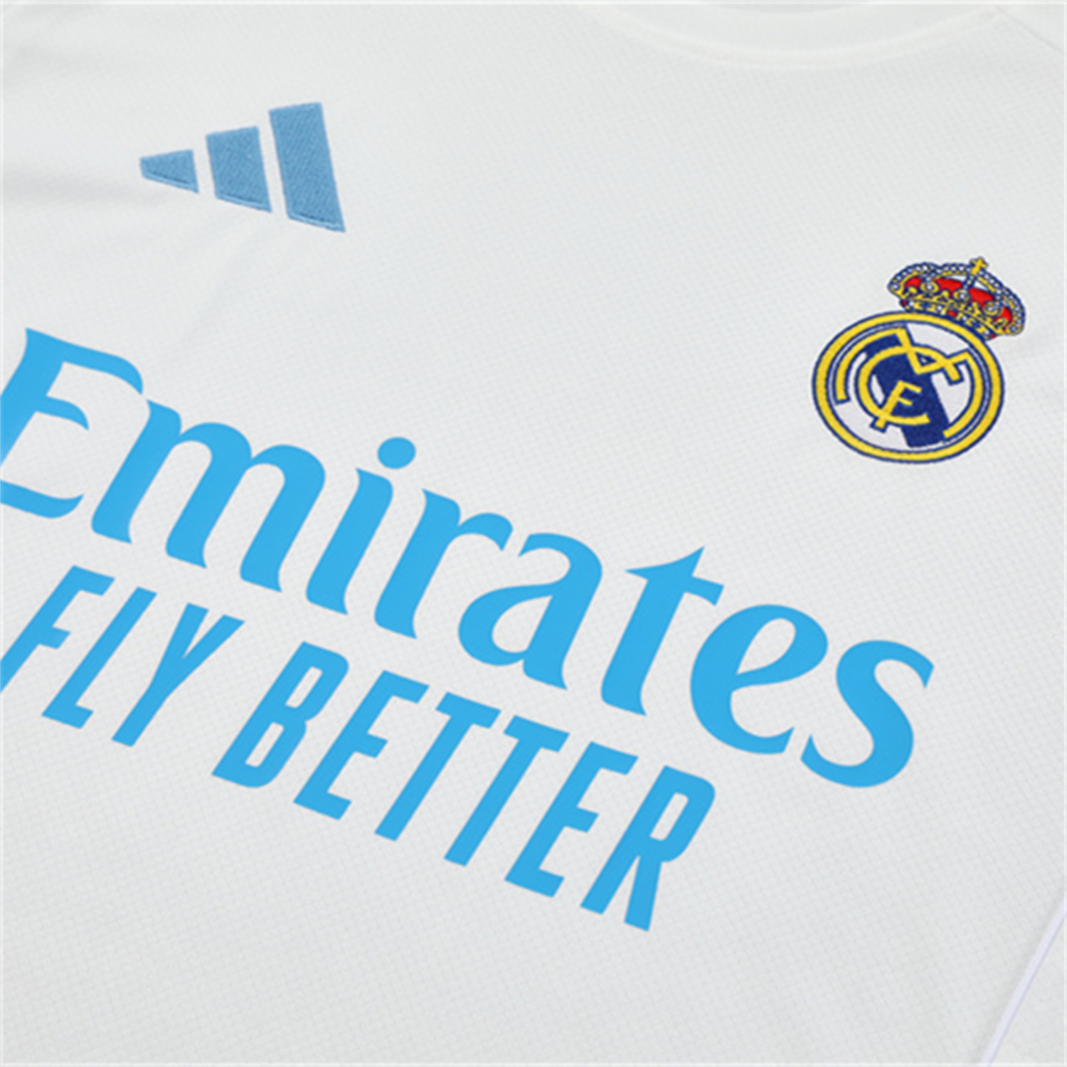 AlphaJersey-Real Madrid 25-26 Short-Sleeve Training Set - White Top and Sky Blue Shorts