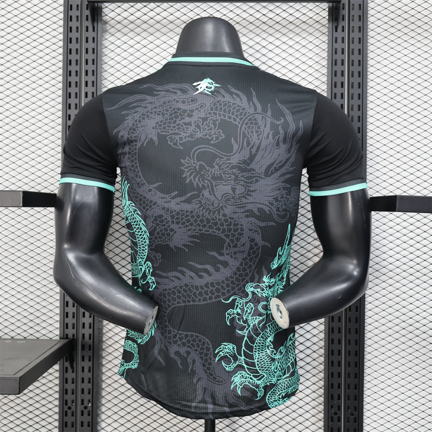 AlphaJersey-Algeria 25-26 Green Dragon Pattern Black Jersey - Player Version