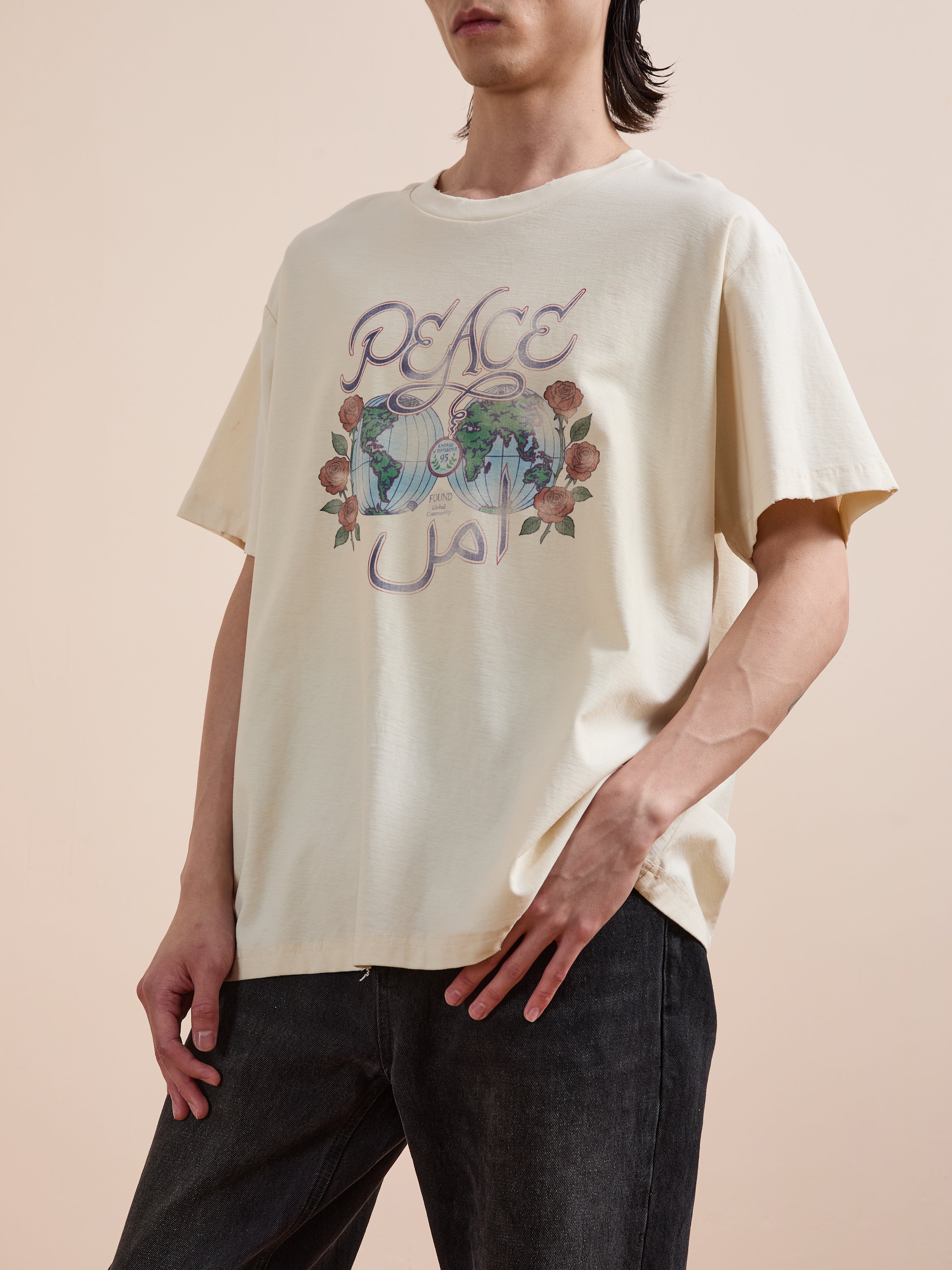 Peace Globe Tee | Modern Menswear by yycbvcnbmmnbm