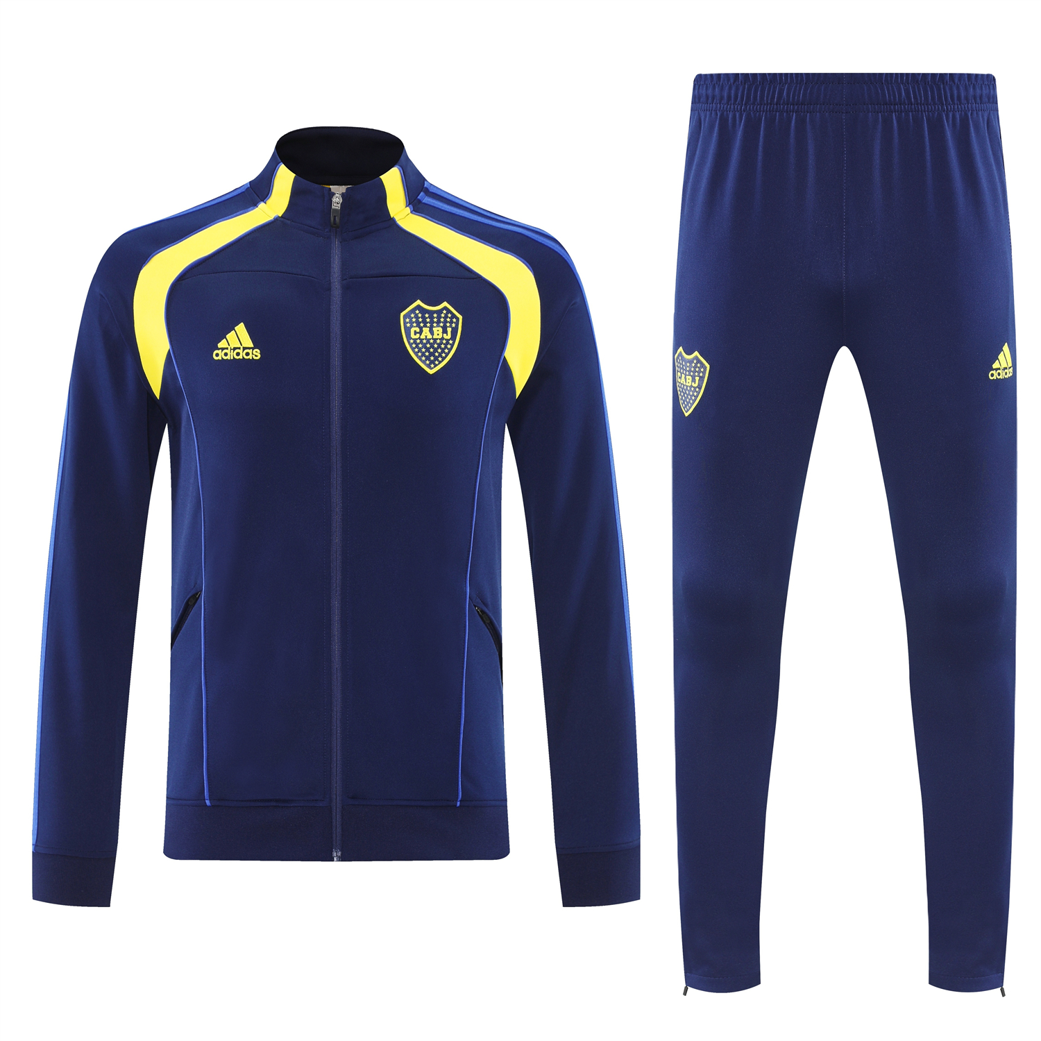 AlphaJersey-Boca Juniors 2026 Jacket Training Tracksuit - Dark Blue With Yellow Jackets & Pants