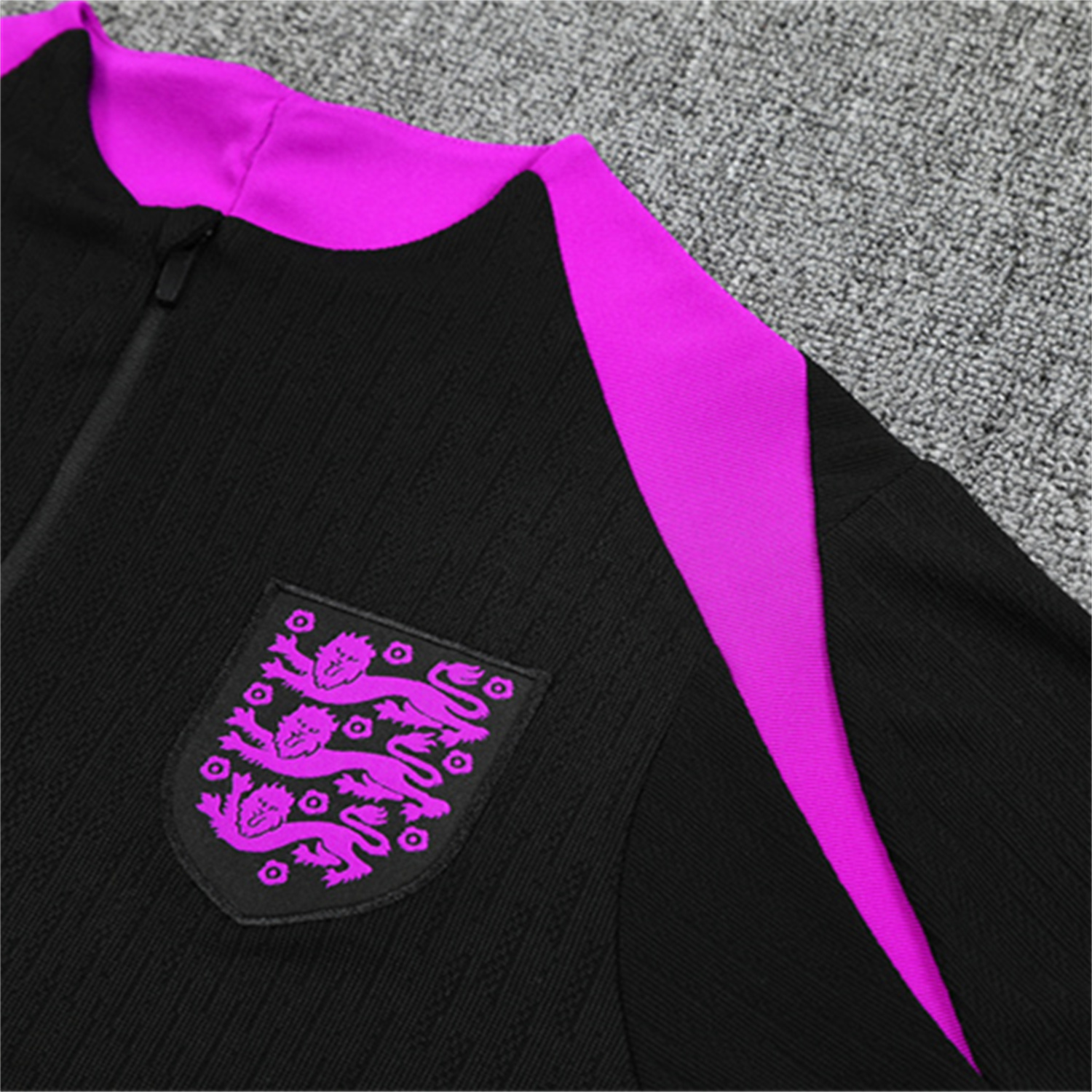 AlphaJersey-England 25-26 Long Sleeve Training Set - Player Version - Black Top and Pants