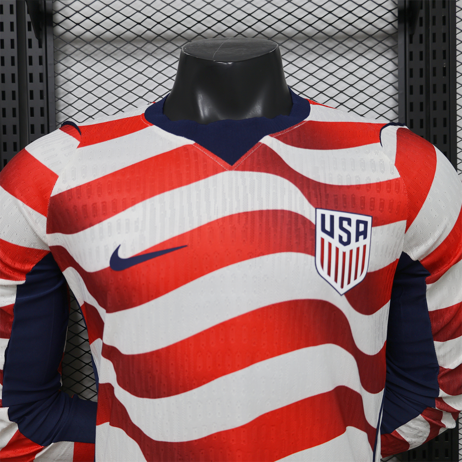 AlphaJersey-【Back Blank】United States USA 2026 Home Long Sleeves Jersey - Player Version
