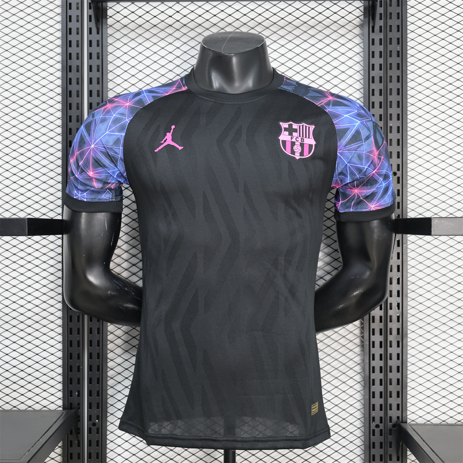 AlphaJersey-Barcelona 25-26 Black With Pink Special White Jersey - Player Version