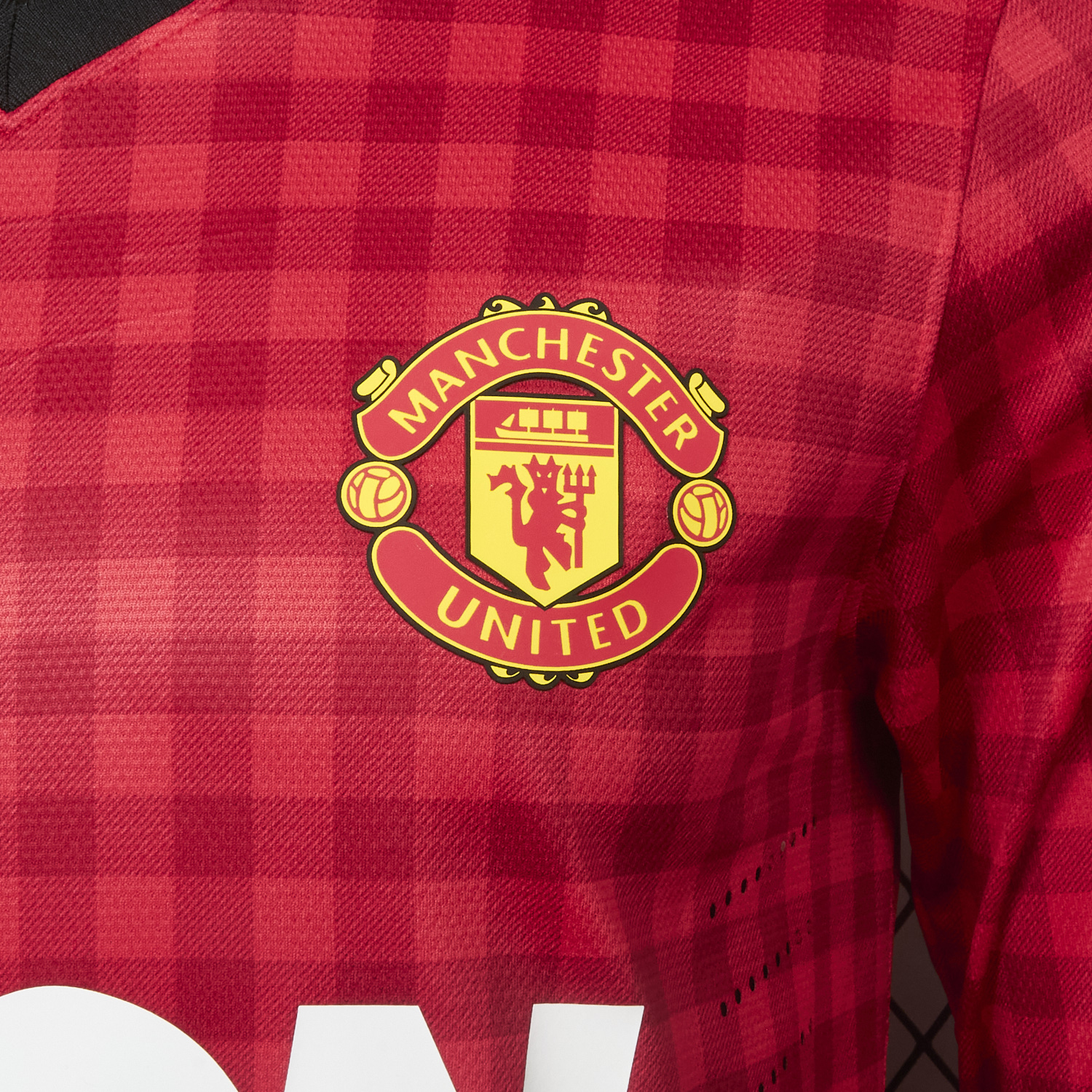 AlphaJersey-Retro Manchester United 2012-13 Home Long Sleeve Jersey - Player Version