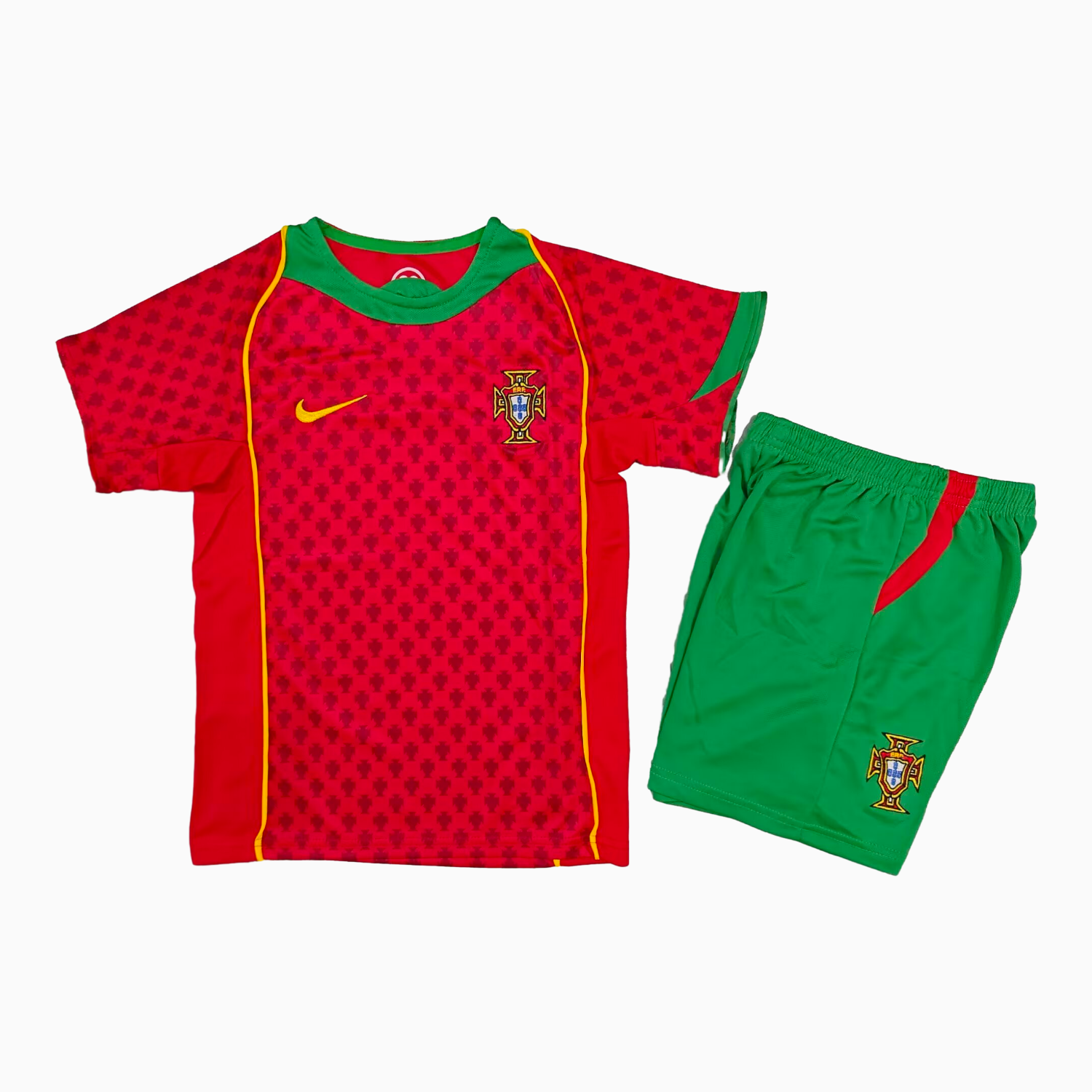 AlphaJersey-Retro Portugal 2004 Home Kids Kit