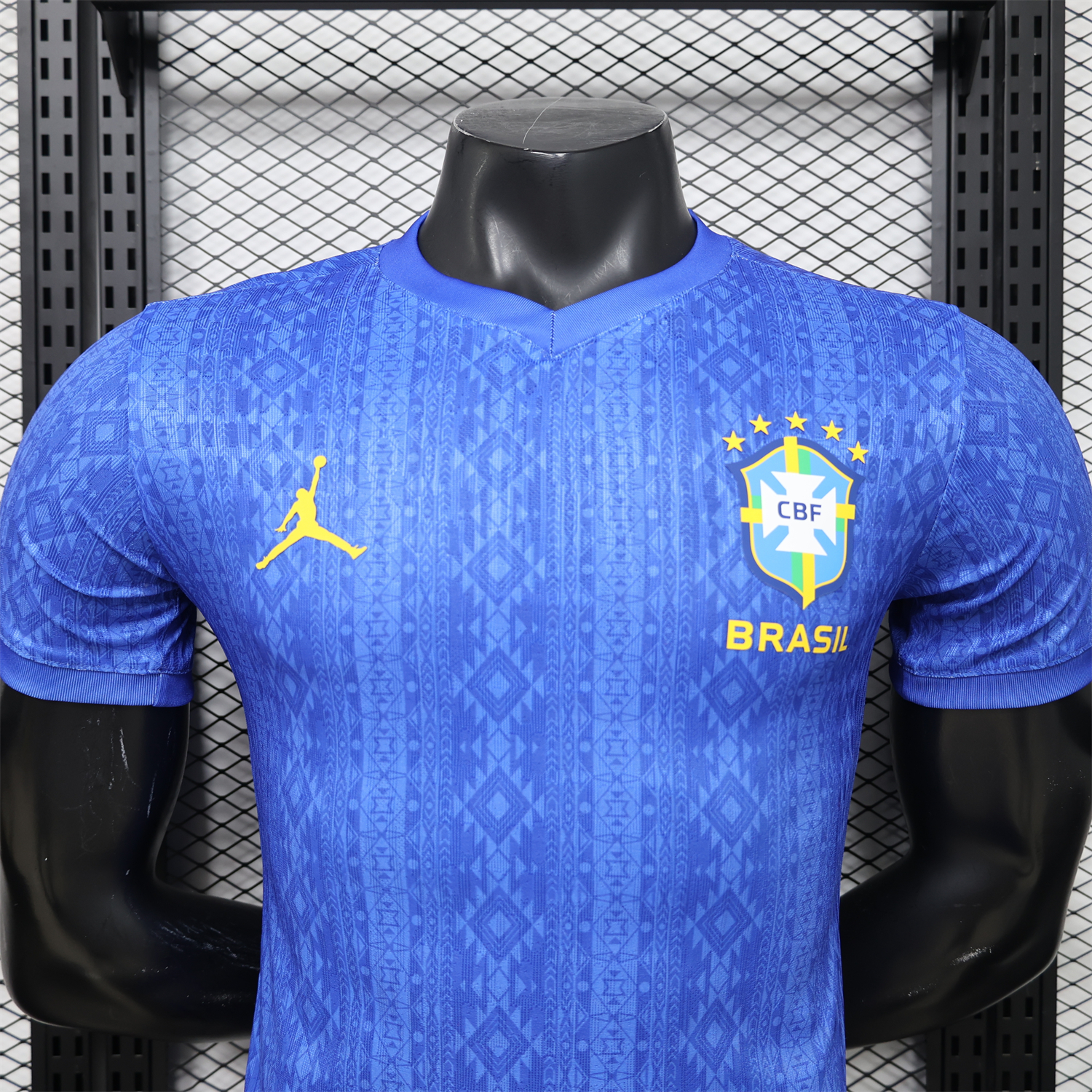 AlphaJersey-Brazil 2026 Diamond Texture Blue Special Jersey - Player Version
