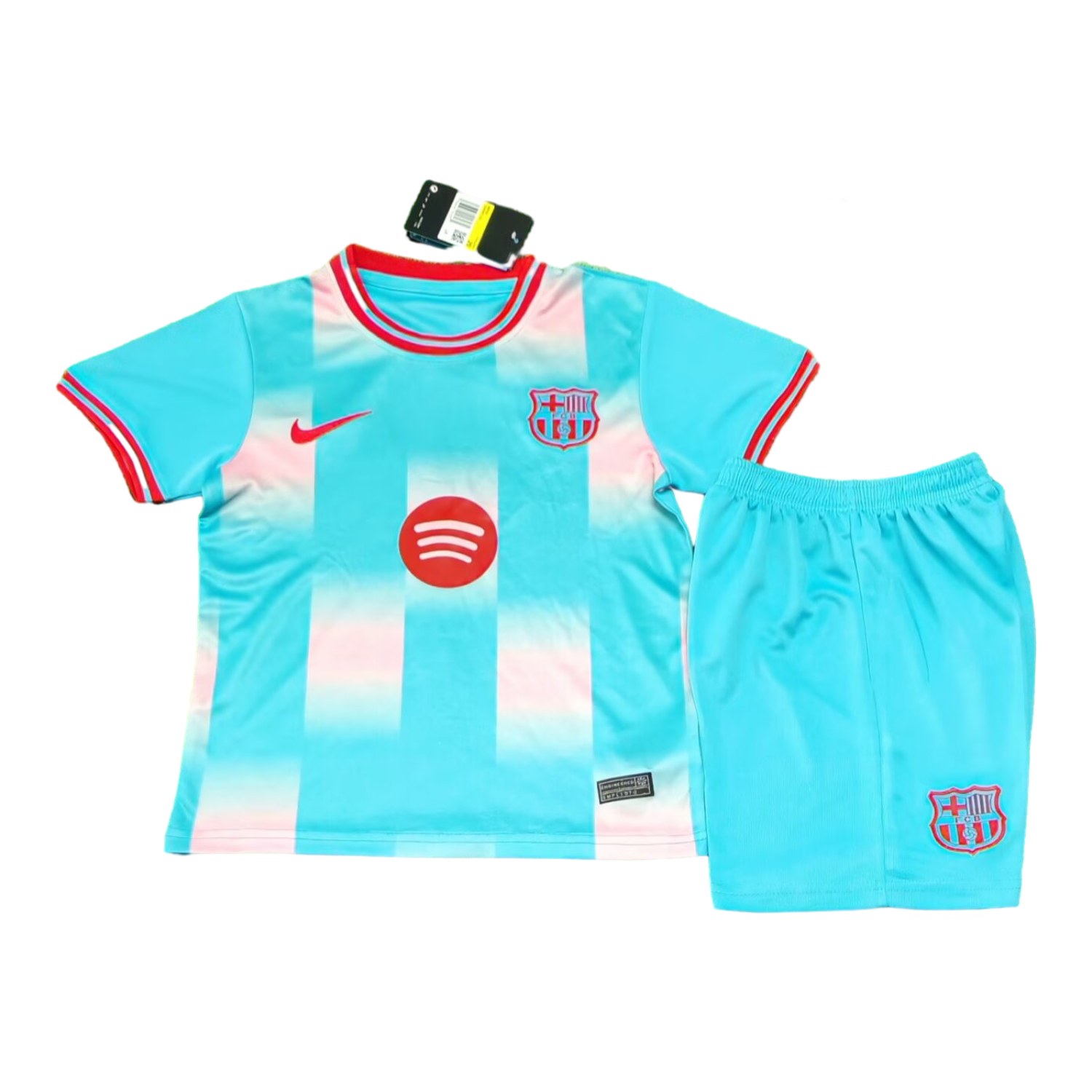 AlphaJersey-Barcelona 25-26 Blue And Pink Special Kids Kit