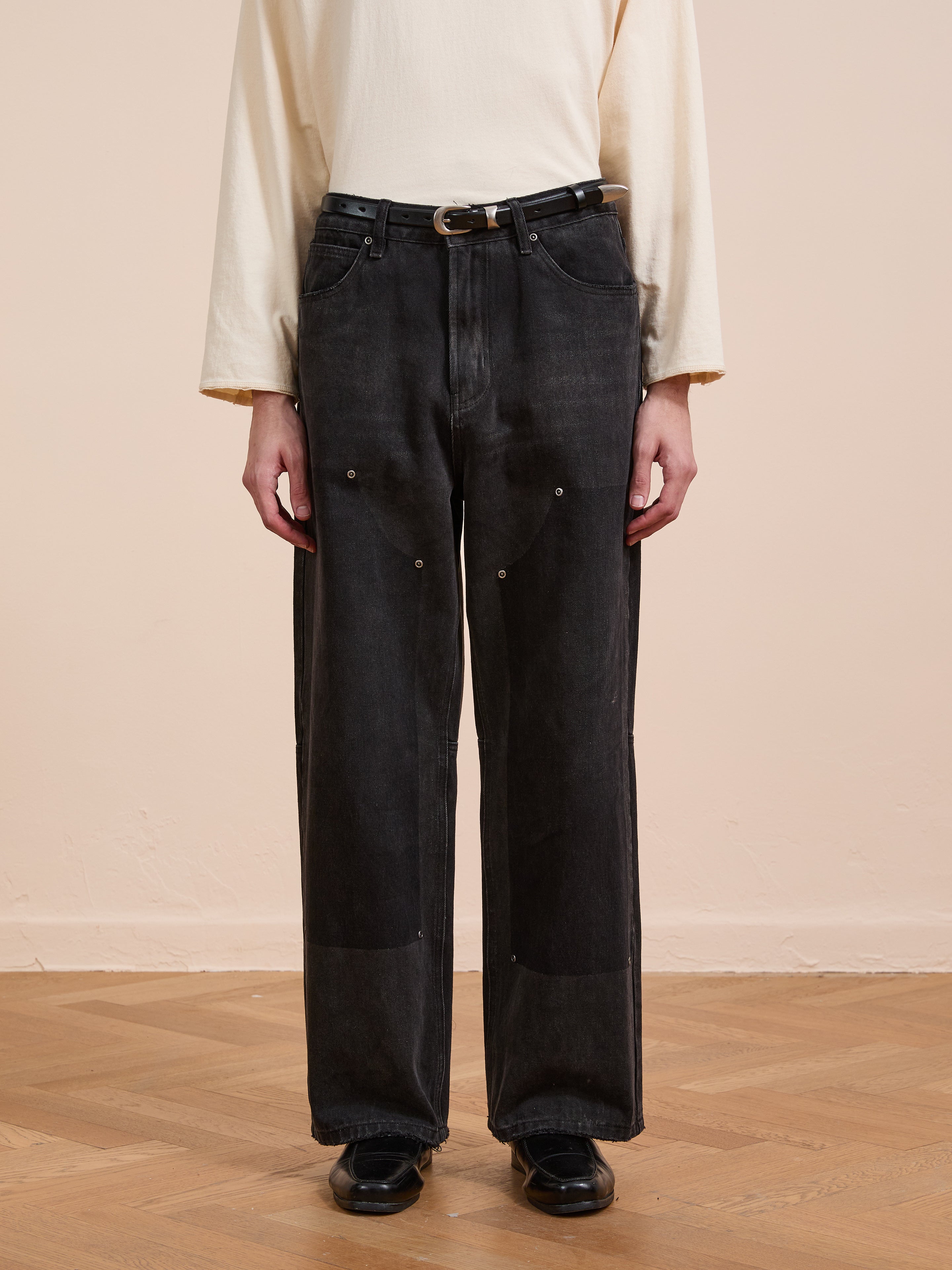Double Knee Carpenter Jeans | Modern Menswear by yycbvcnbmmnbm