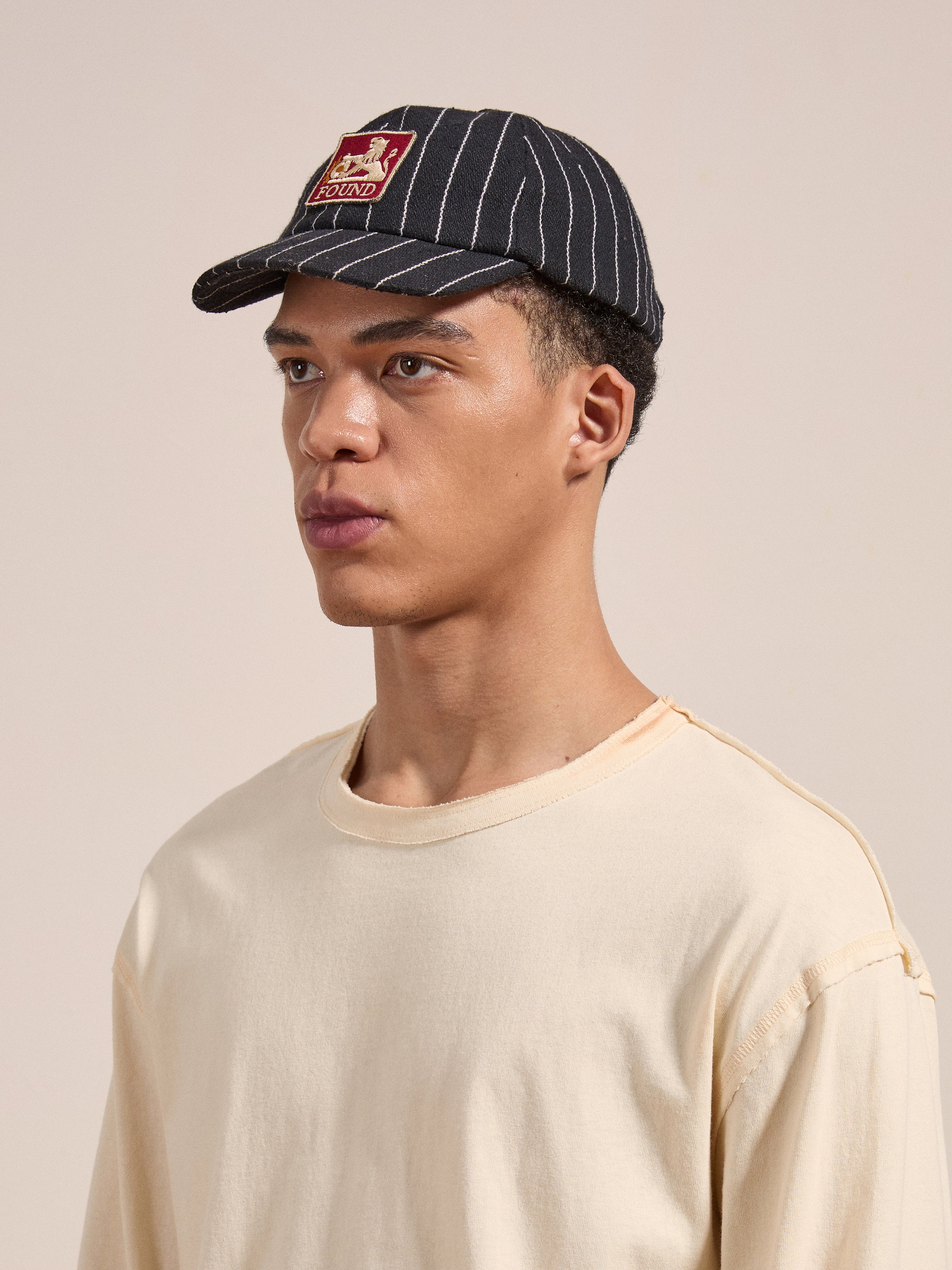 Pinstripe Lion Cap | Modern Menswear by yycbvcnbmmnbm