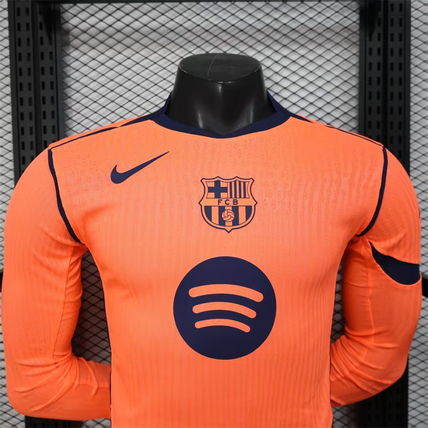 AlphaJersey-Barcelona 25-26 Third Orange Long Sleeves Jersey - Player Version