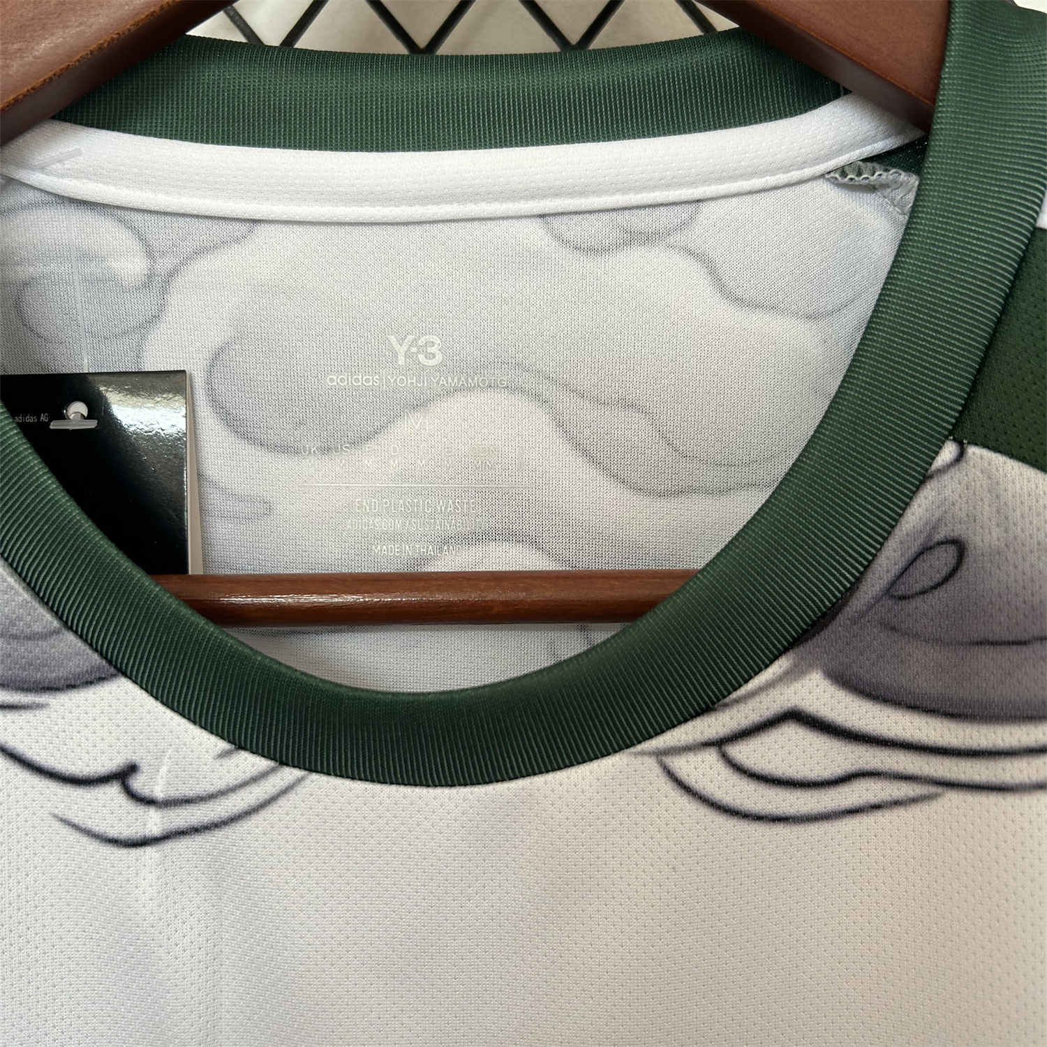 AlphaJersey-Japan 25-26 Y3 Green Dragon Roar White Jersey - Fans Version