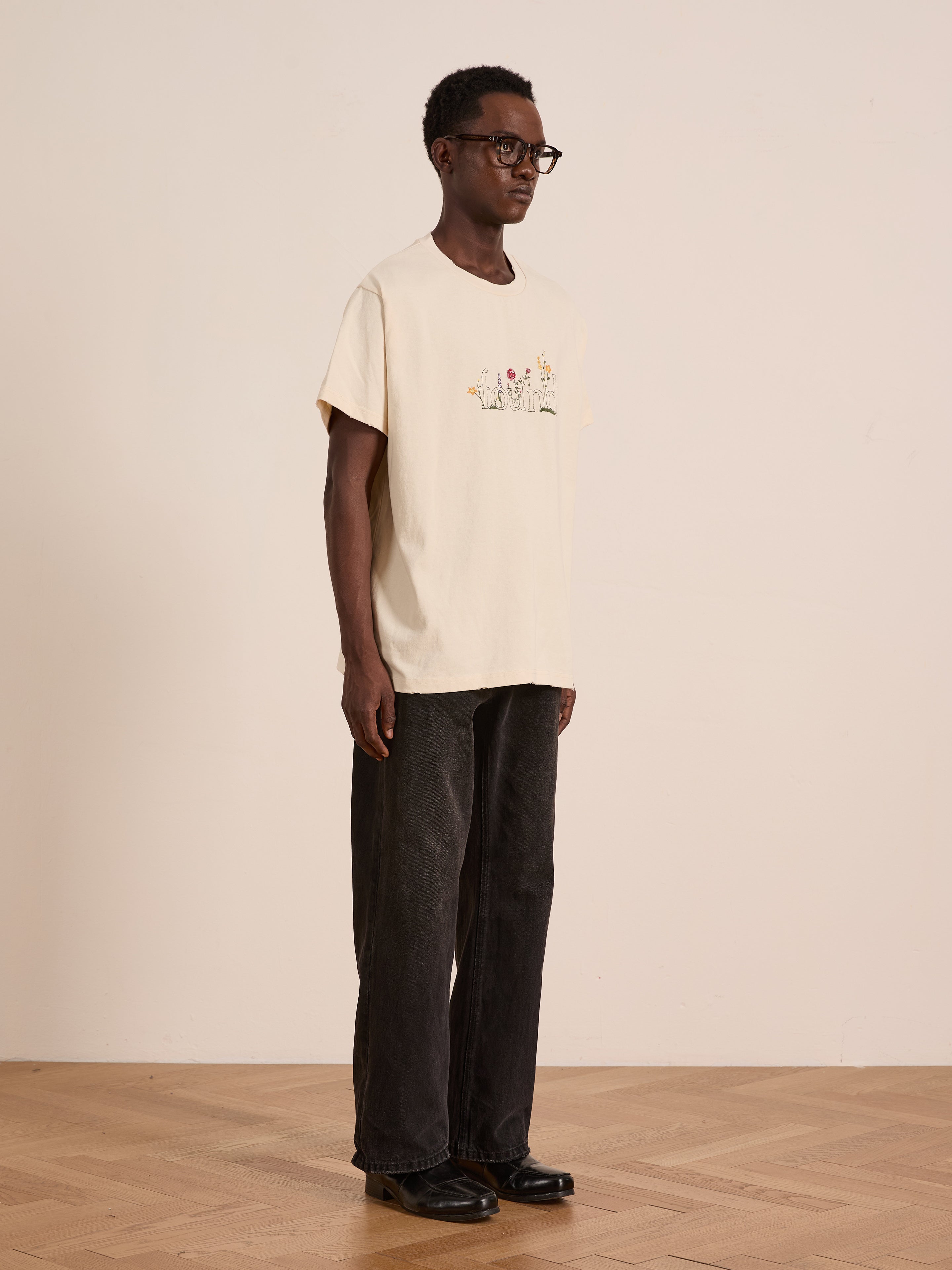 Found Logo Flower Tee | Modern Menswear by yycbvcnbmmnbm