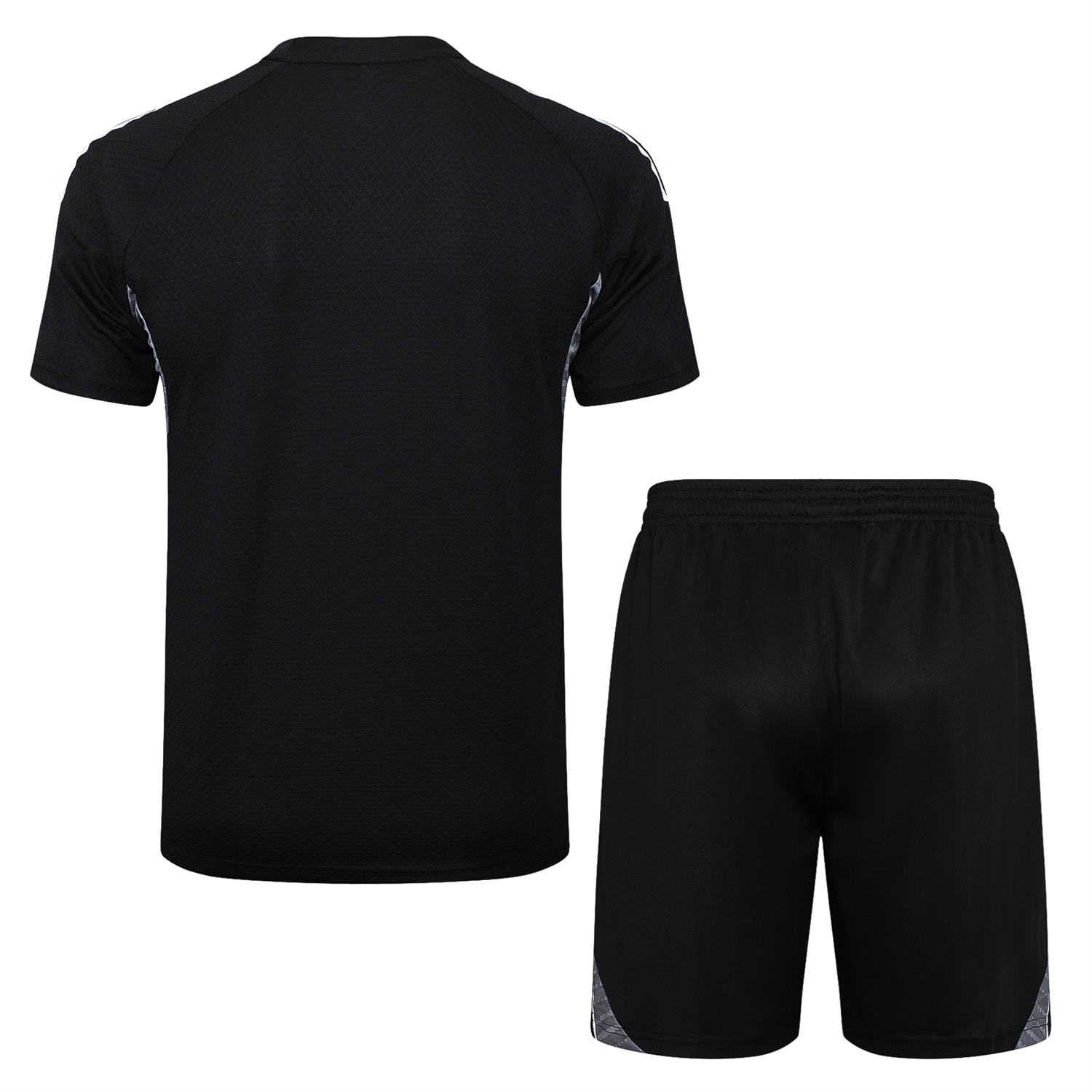 AlphaJersey-Real Madrid 25-26 Short-Sleeve Training Set - Black Top and Black Shorts