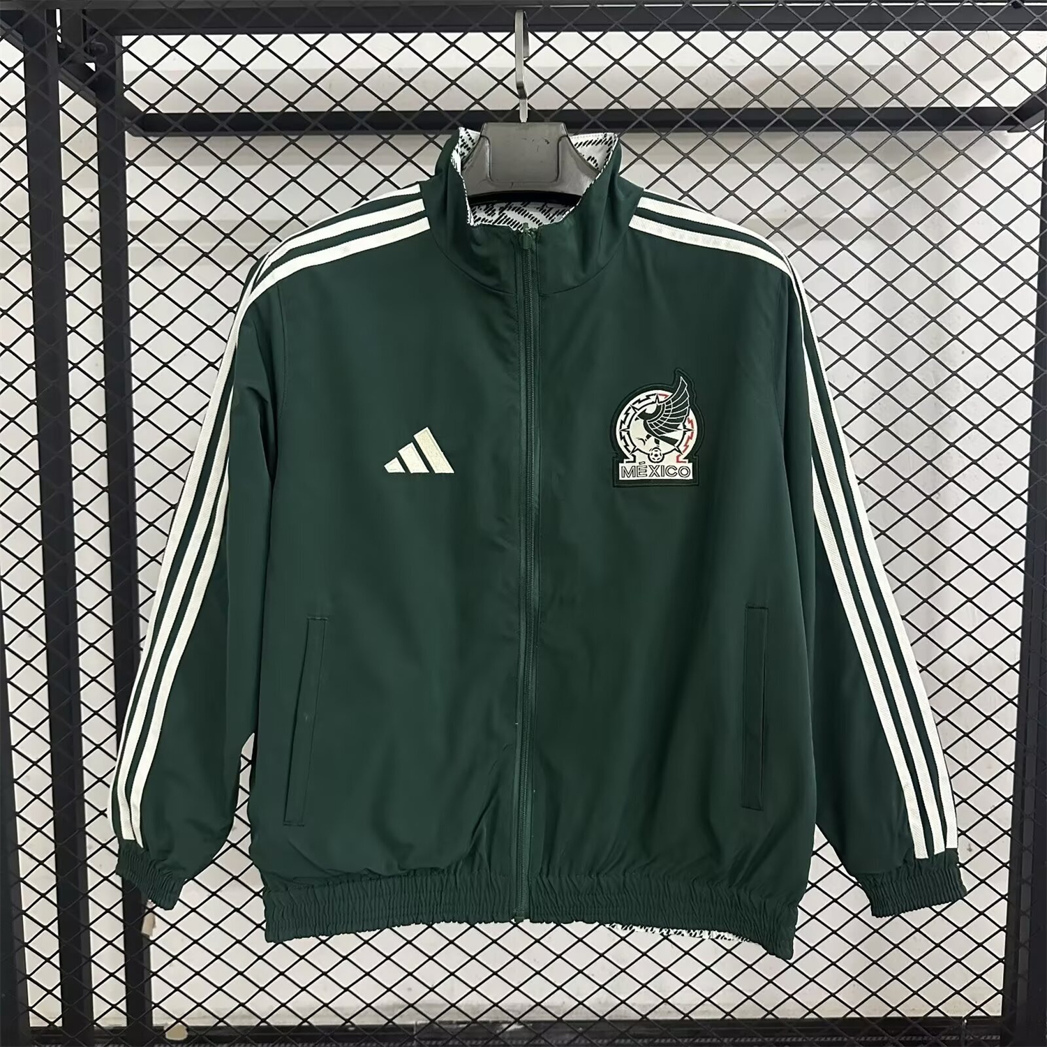 AlphaJersey-Mexico 25-26 Windbreaker Jacket - Dark Green