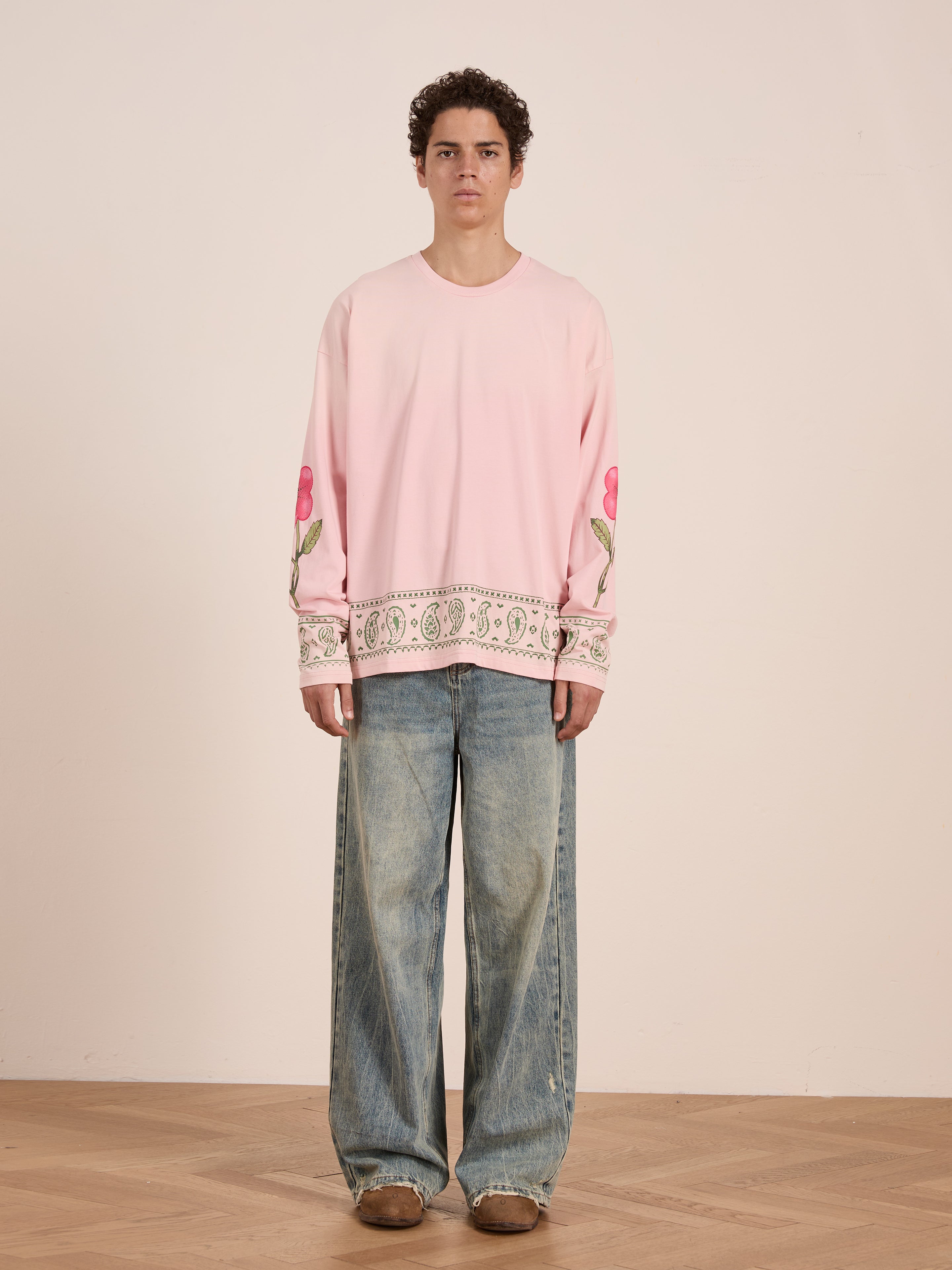 Garden Bloom Embroidered LS Tee | Modern Menswear by yycbvcnbmmnbm
