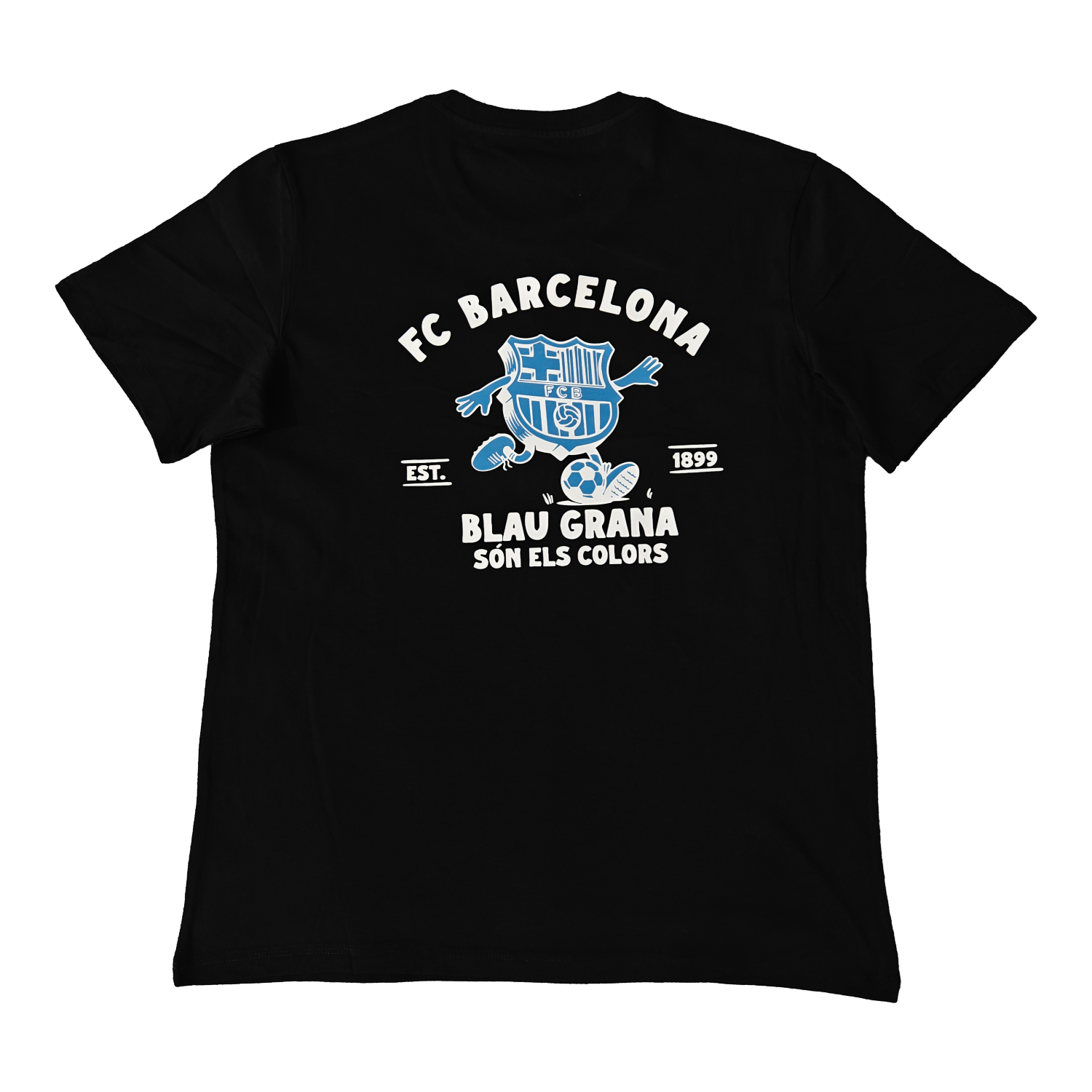 AlphaJersey-Barcelona Fun Crest Design Dynamic And Modern Features T-shirt【Black】